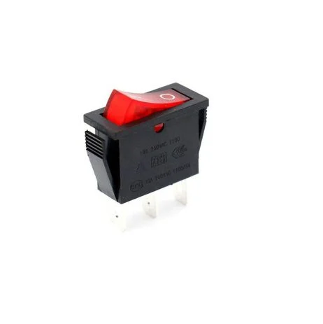 Interrupteur à bascule rouge 3 broches 250V 16A