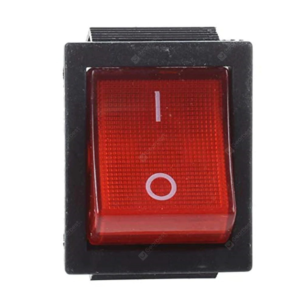 Interrupteur à bascule rouge ON/OFF 16A 250V