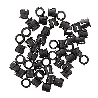Lot de passe-fils en plastique noir (50 pièces)