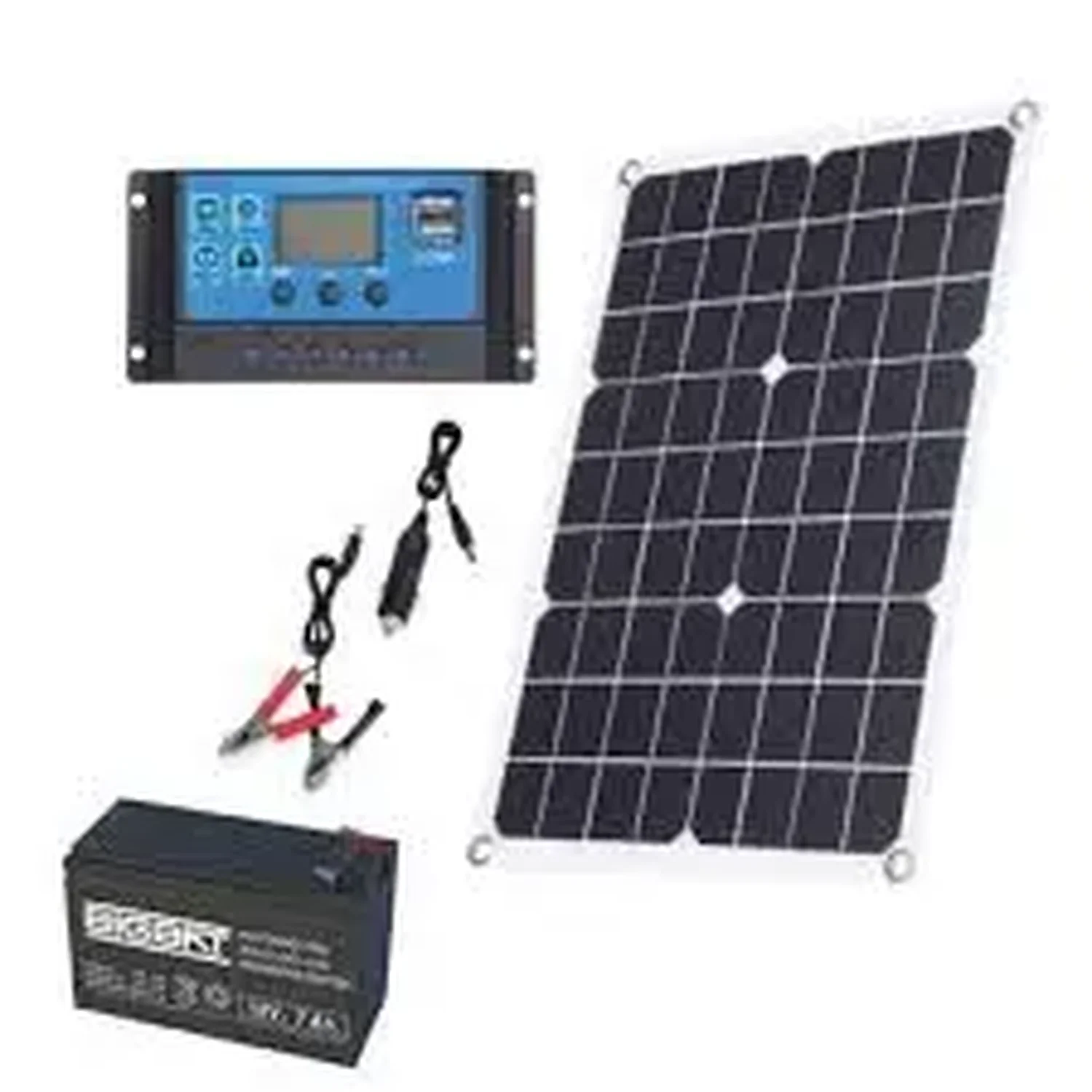 Panneau Solaire 50W - Kit Complet avec Batterie et Contrôleur