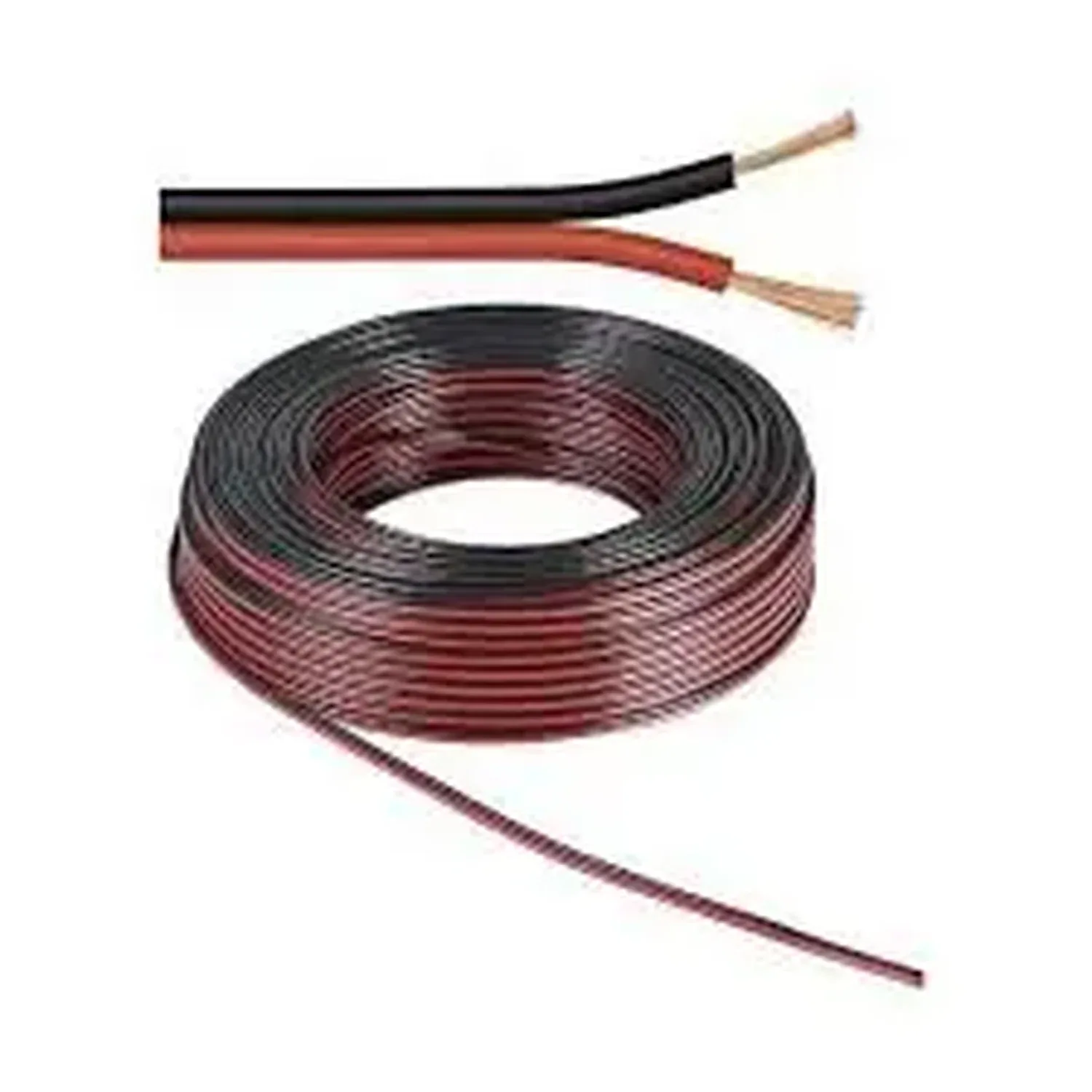 Câble méplat 2×0.5mm rouge noir
