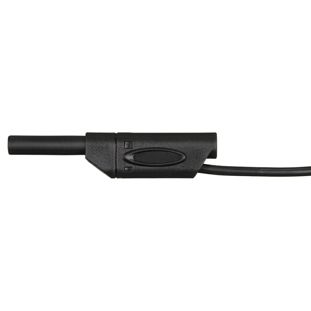 Cordon banane-banane 4mm Noir empilable sécurisé 1 Métre