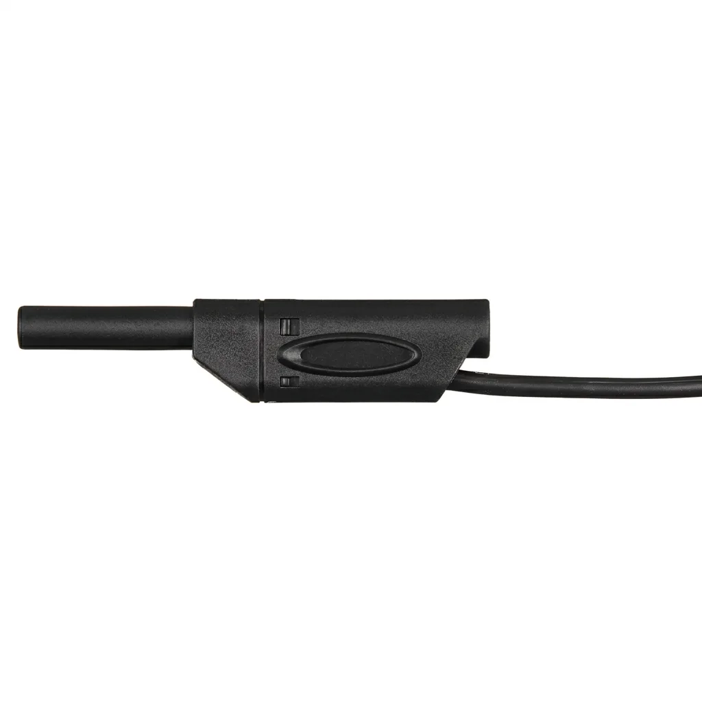 Câble connectique banane 4mm noir empilable sécurisé 1.5m