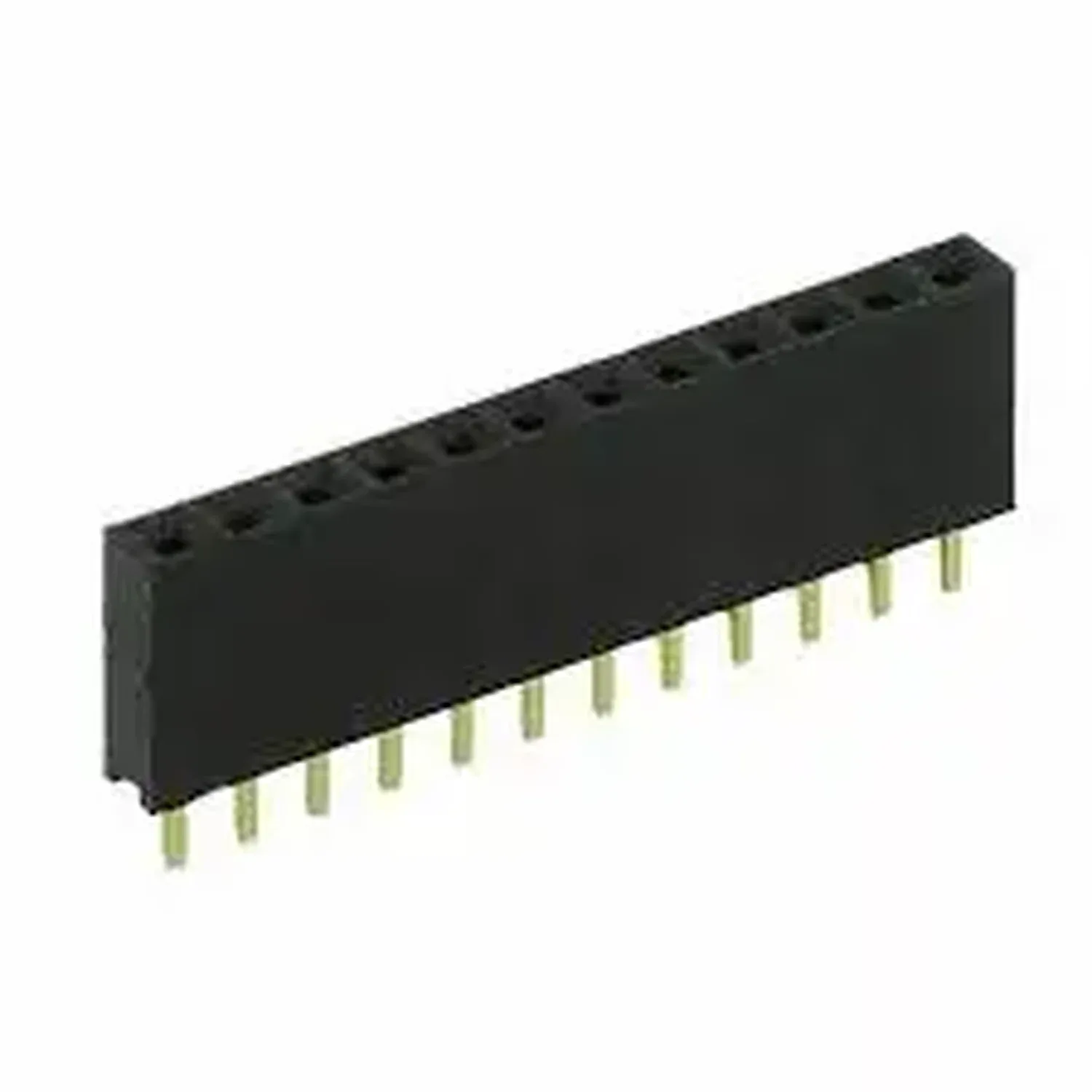 Barrette connectique 12pin femelle 11mm patte courte pour projets électroniques