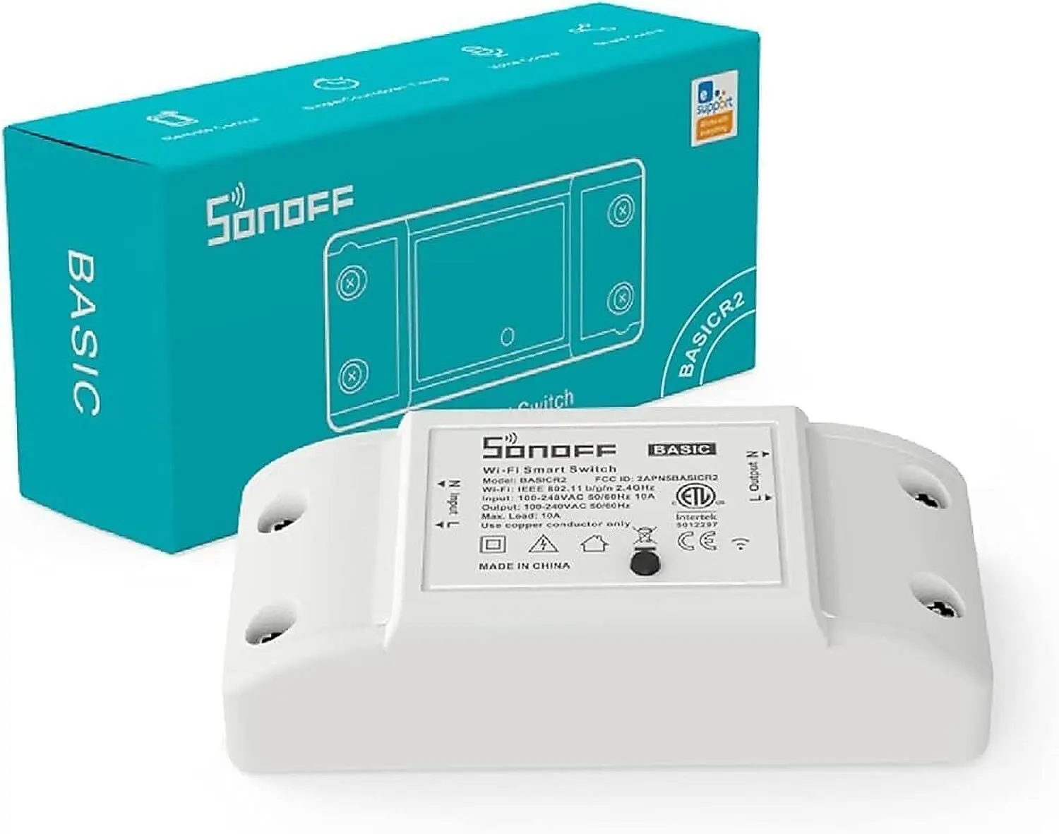 Module WIFI SONOFF BASIC R2 10A 220V AC 90-250V