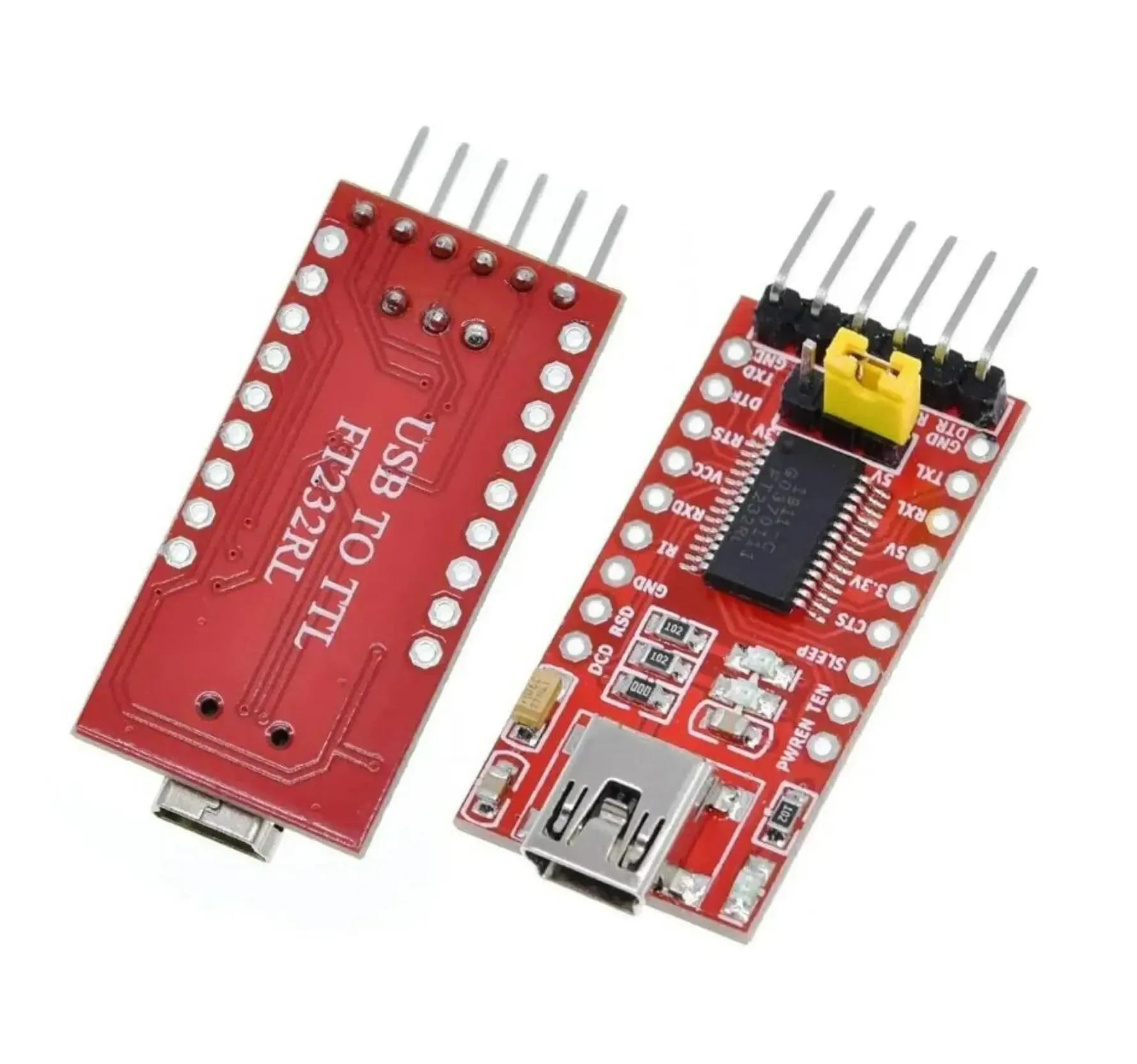 Convertisseur USB-TTL FTDI 3.3-5.5V avec câble USB-mini USB (Programmateur)