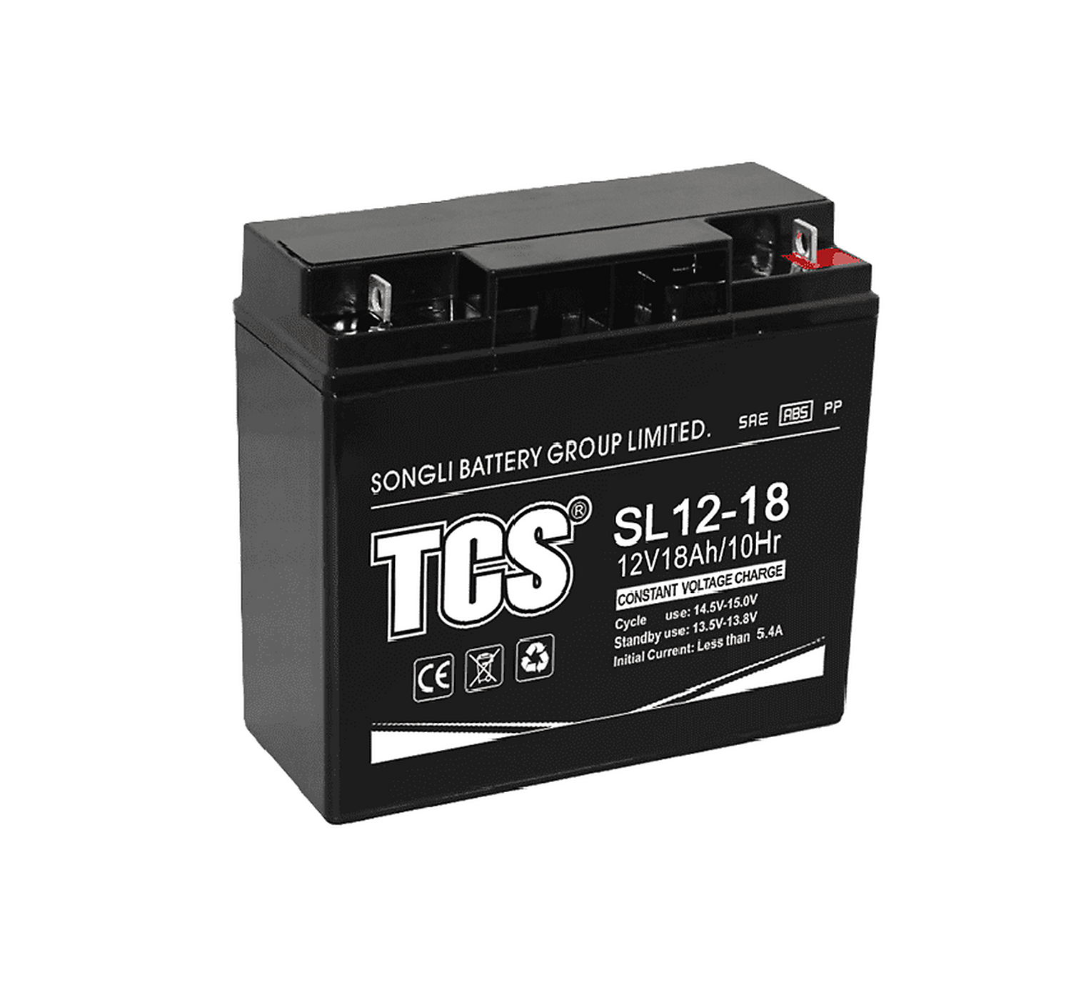 Batterie rechargeable ACID 12V 18AH TCS 181x77x167mm