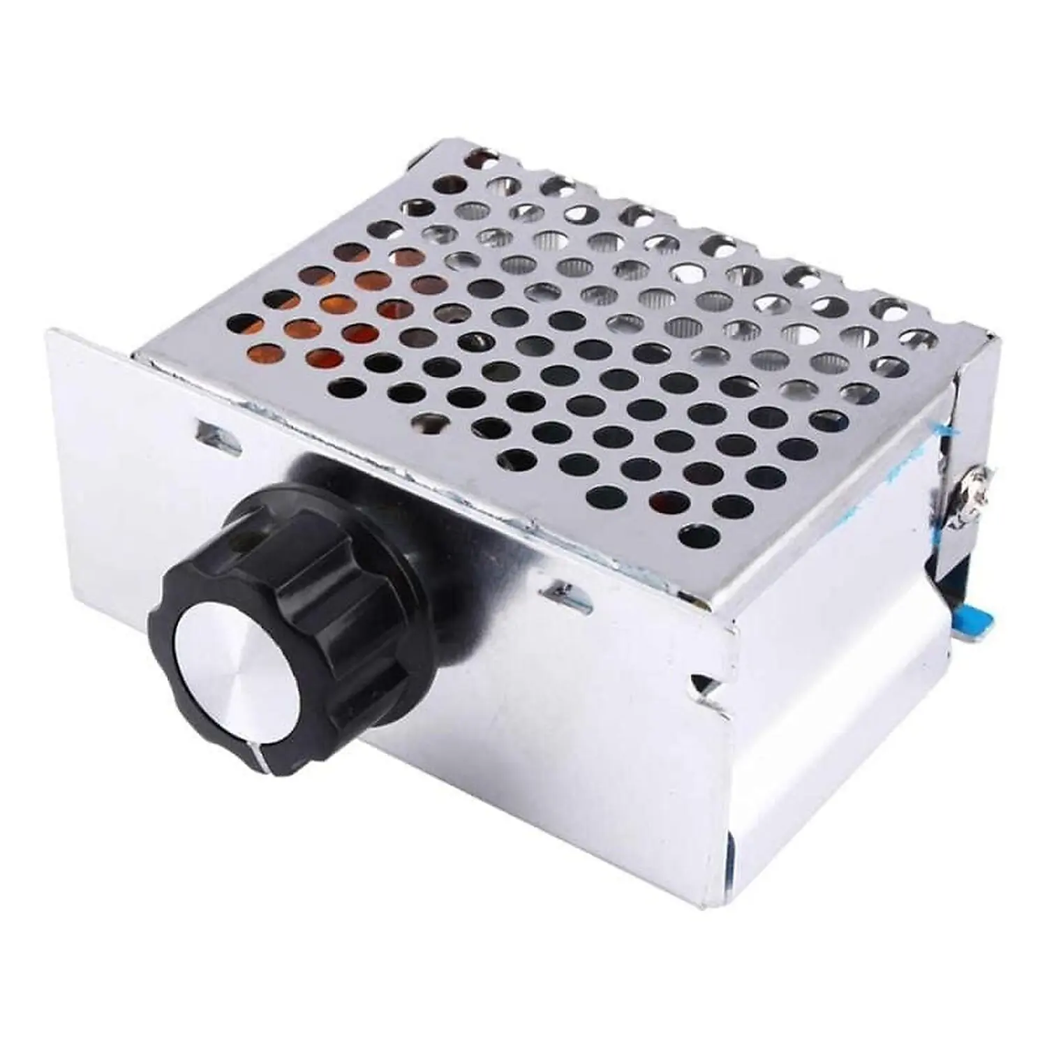 Régulateur de tension à Thyristor 4000W + Cage ALU Vin=220VAC Vout=0-220VAC