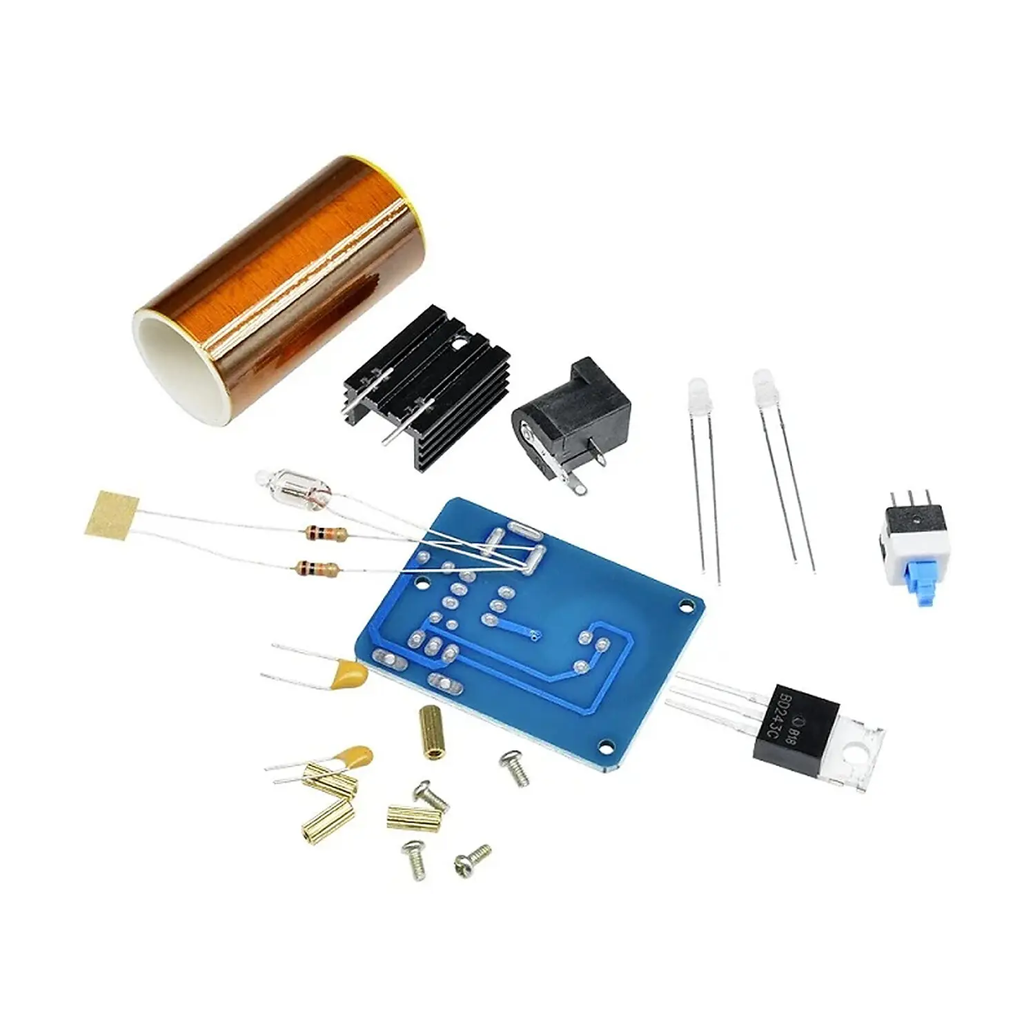 Mini Tesla Bobine BD243 - Module Haute Tension Compact pour Projets Électroniques