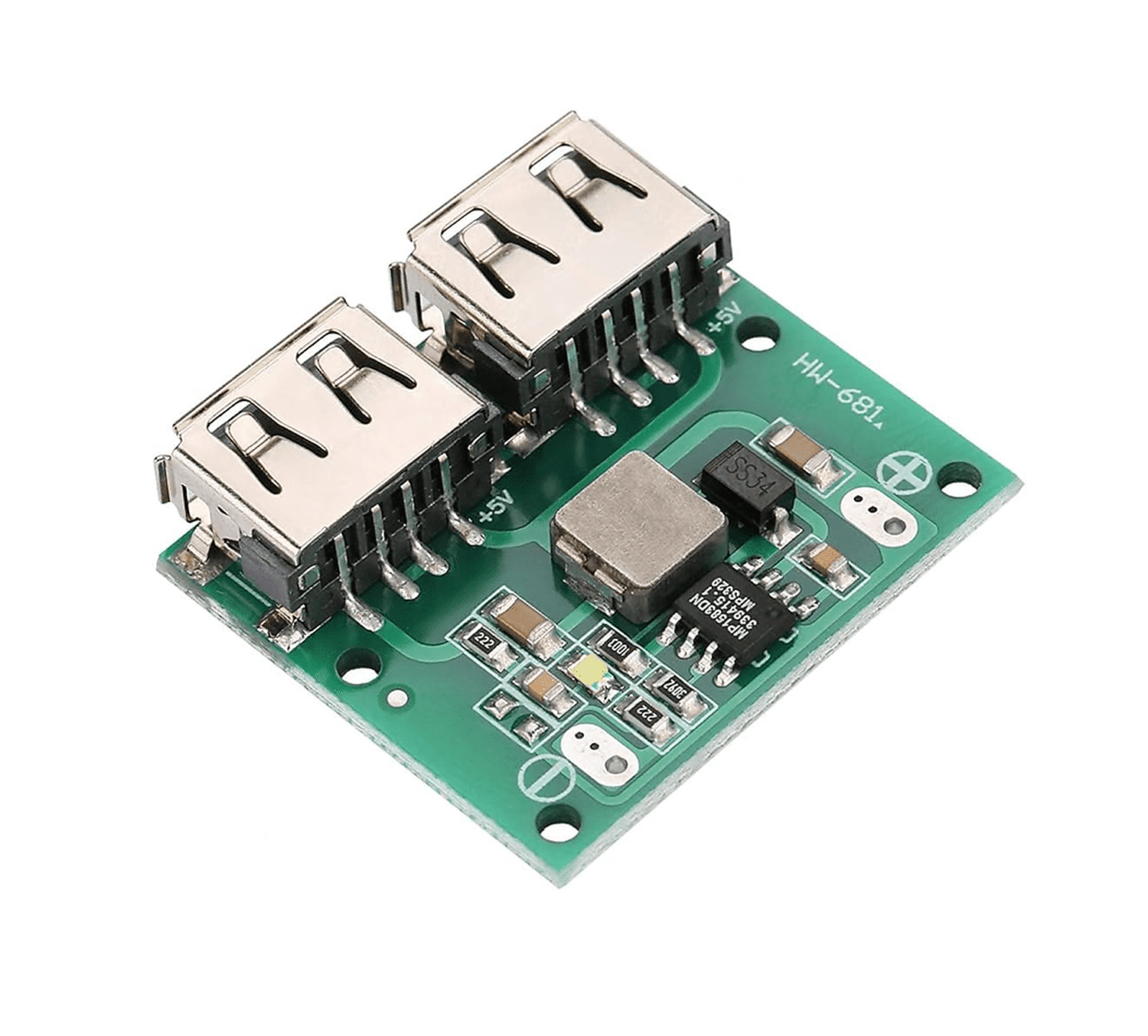 Module stabilisateur de tension de charge de voiture DC-DC à double sortie USB 9 V/12 V/24 V vers 5 V 3 A