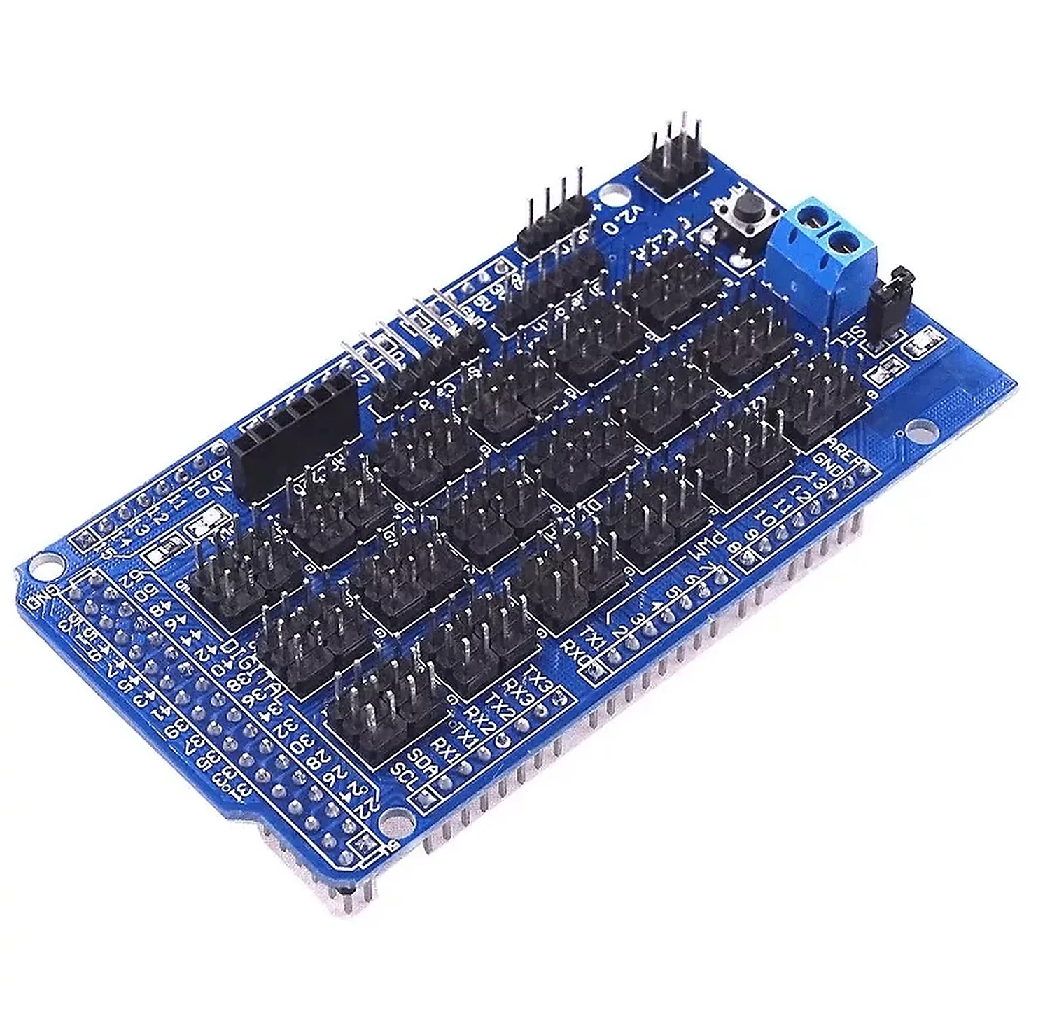 Carte d'extensions des capteurs pour arduino mega2560