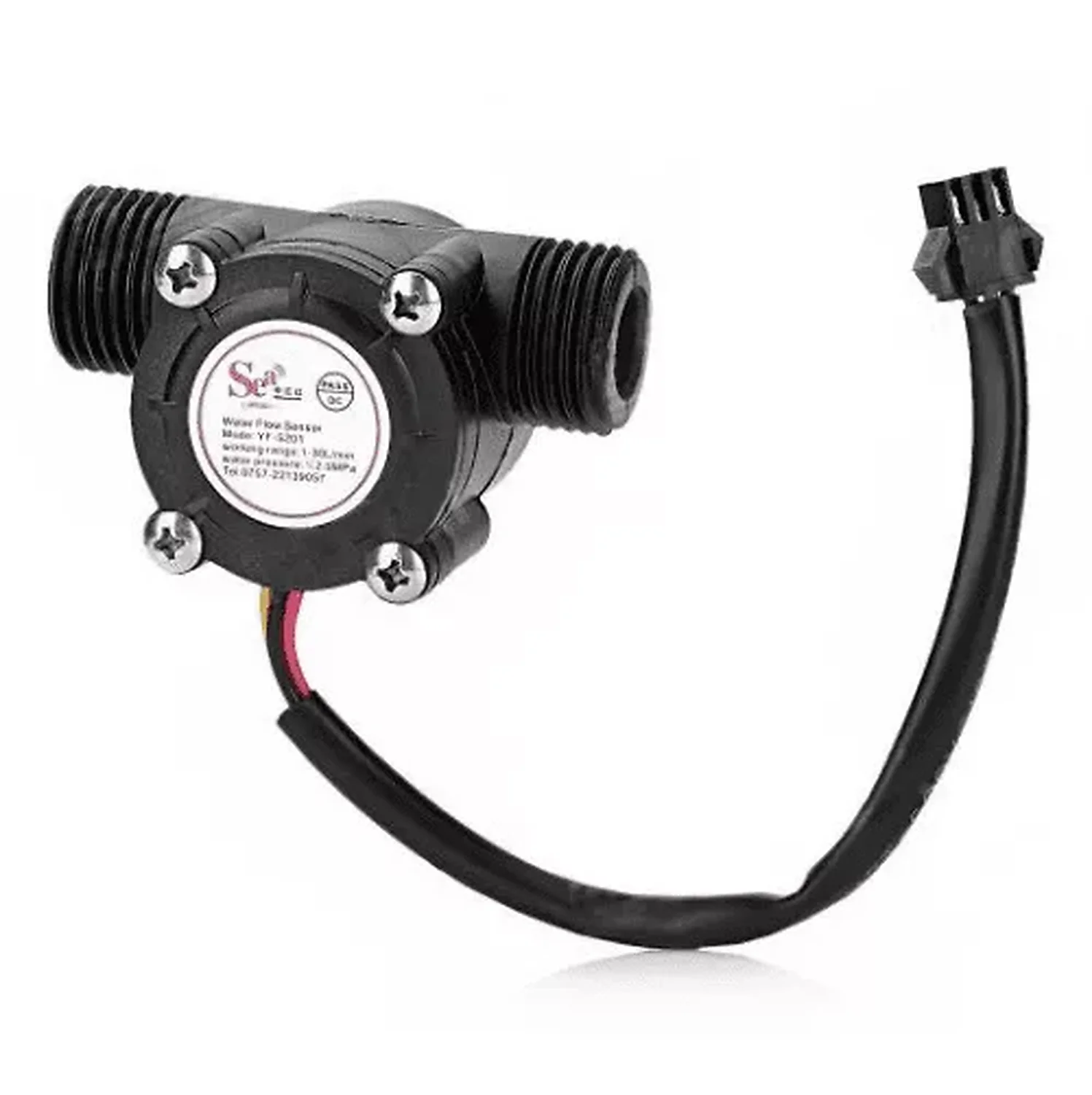 Capteur de débit d’eau YF-S201 noir 5-24V – G1/2