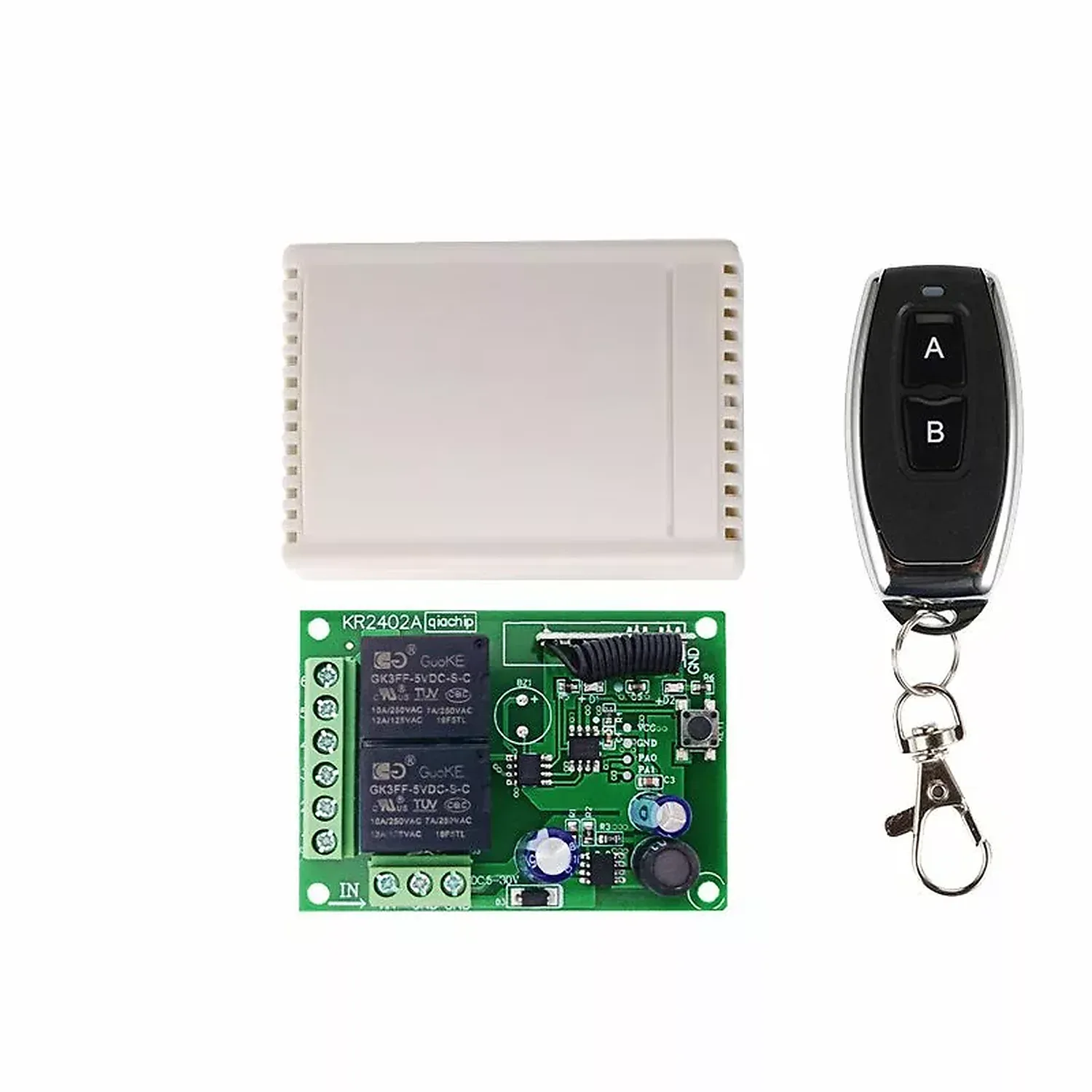 Kit commande 2 relais 433Mhz 220V