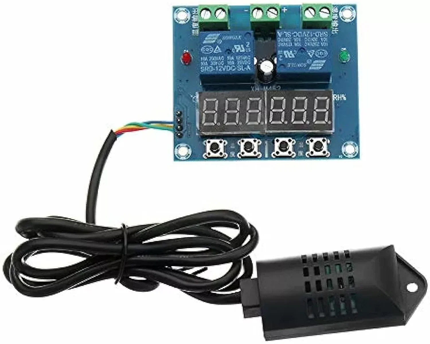 Contrôleur de température et humidité 12VDC XH-M452 - Capteur intégré