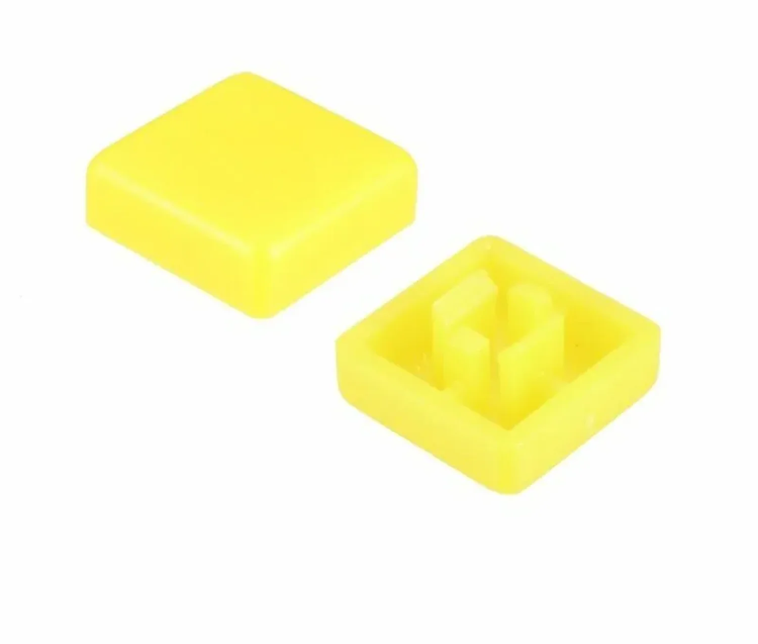 Bouton carrée jaune pour bouton poussoir Noir 12x12x7mm