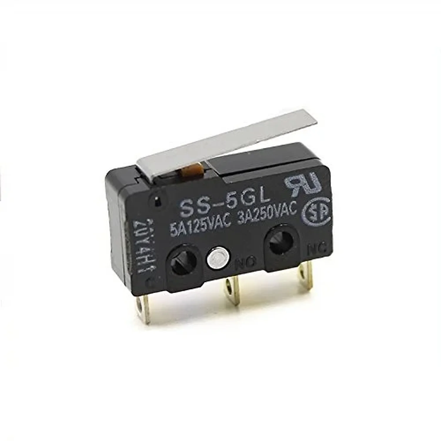 Micro interrupteur de fin de course SPDT 3 Pin 250V 5A avec bras de longueur 28mm