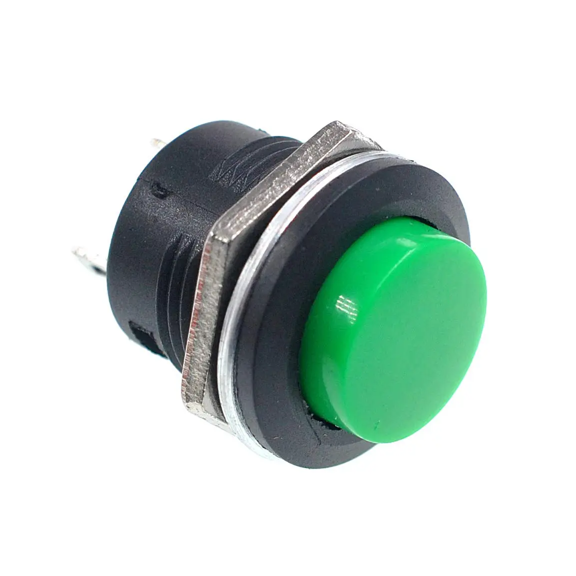 Bouton poussoir momentané Vert R13-507 16 mm sans verrouillage 3A 250V