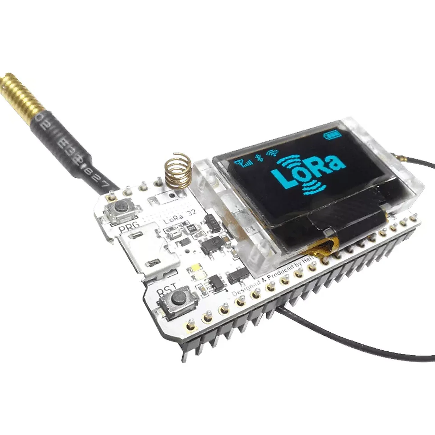 Carte IoT LoRa 868Mhz SX1276 + OLED 0,96" bleu + Bluetooth WiFi pour Arduino avec Antenne