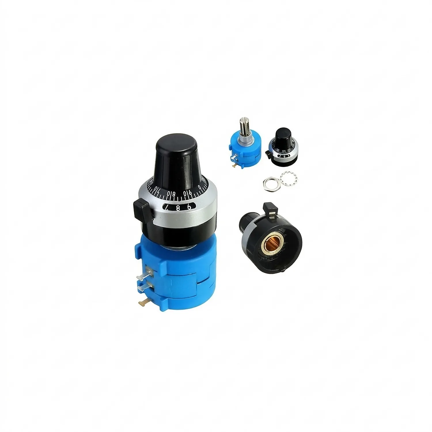 Potentiomètre multitours de précision avec capot 100 Ohm à 50 K ohm à  3590S