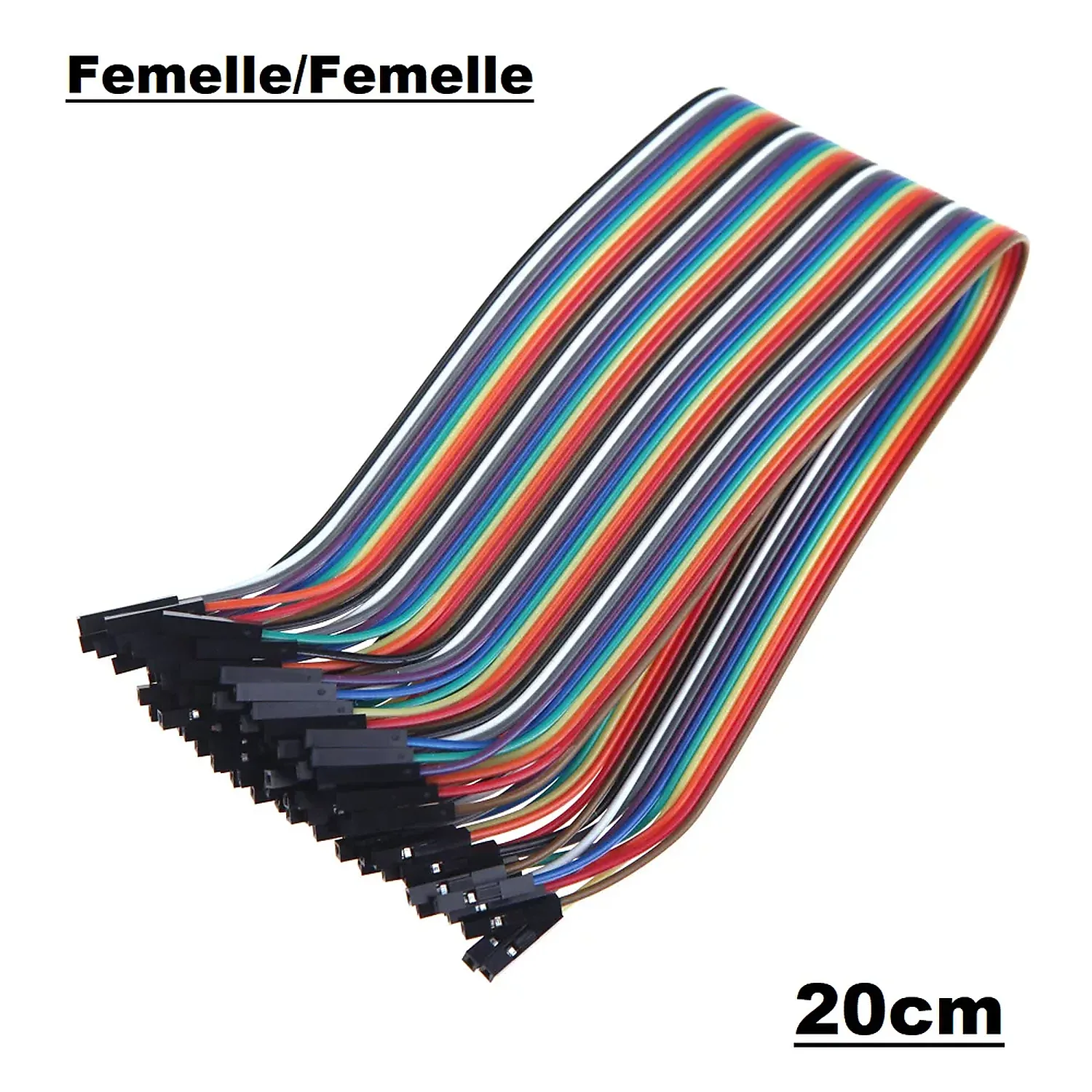 Fil Arduino jumper Femelle/Femelle 20 cm