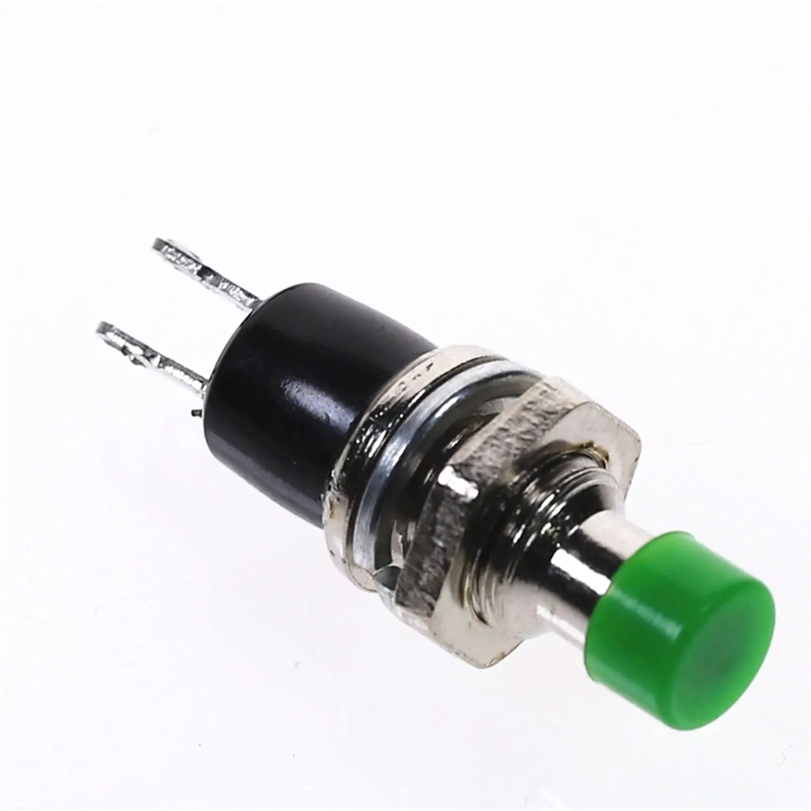 Bouton poussoir PBS-110 7 mm 2 PIN Off-NC Vert 3A/125V 1A/250V