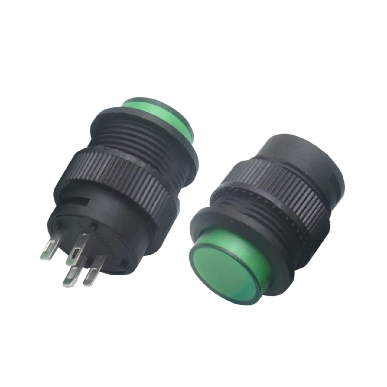 Bouton poussoir miniature momentané Vert R16-503BD 16 mm avec témoin lumineux