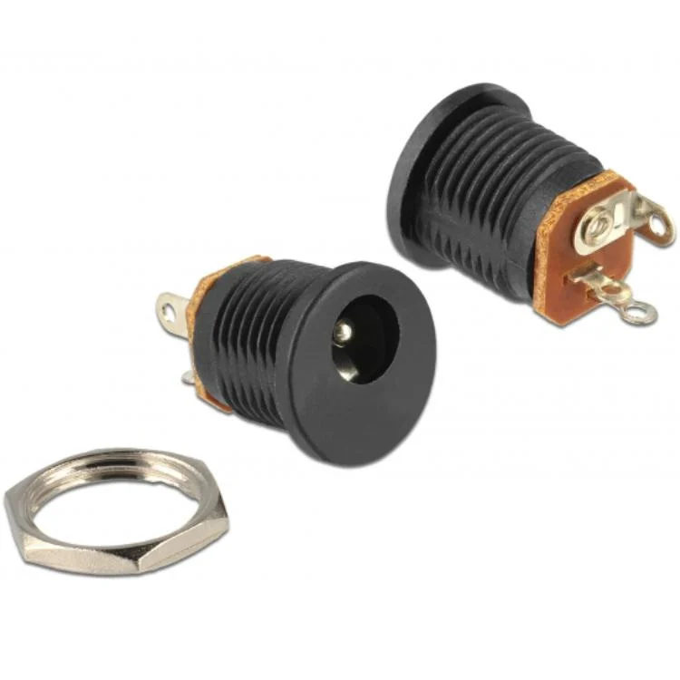 Fiche Jack Alim Droit 5.5mm X 2.1mm Montage Sur Panneau DC-022