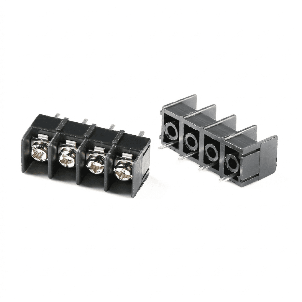 Bornier à barrière Noir KF7620 4Pin 7.62 mm