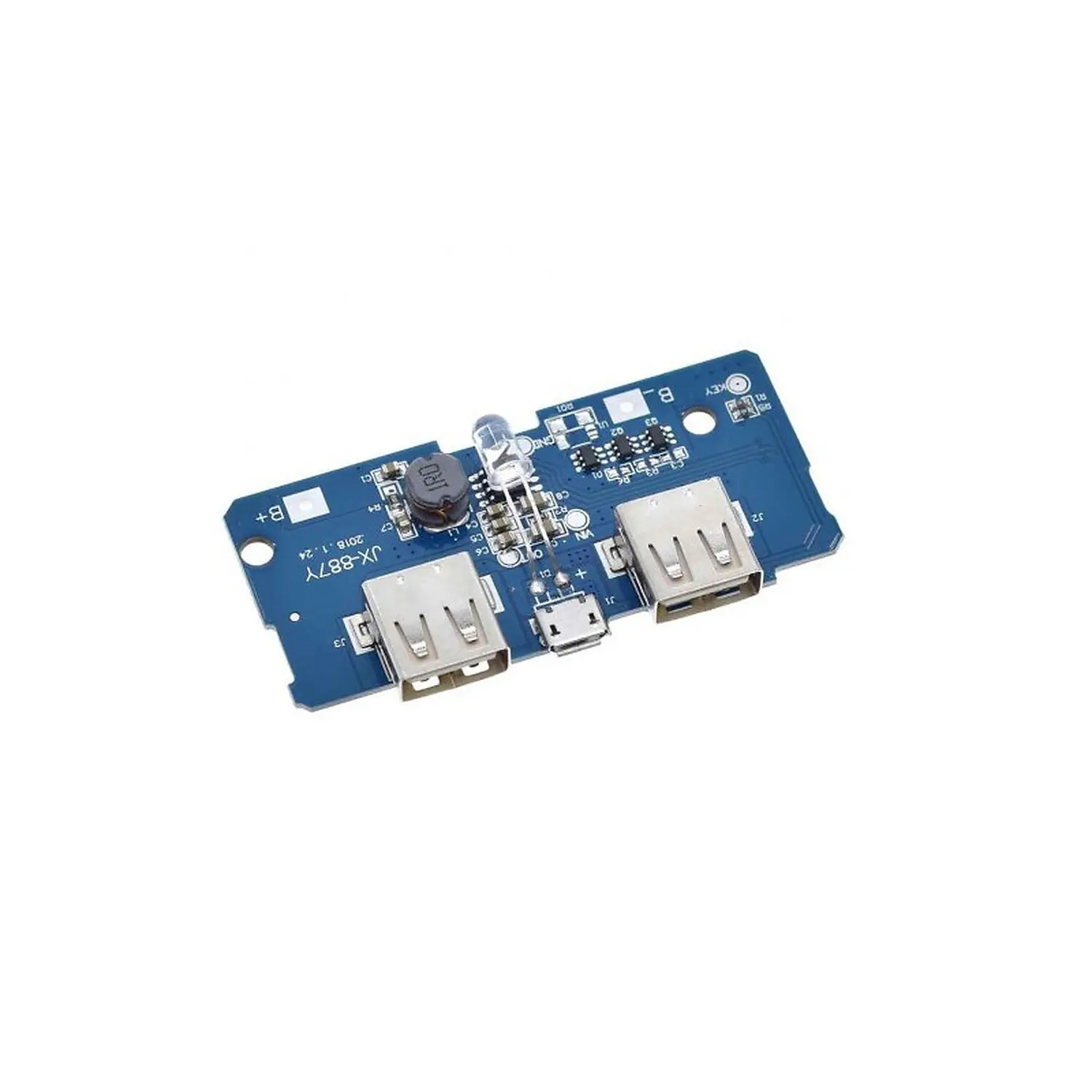 Module chargeur batterie Lithium 3.7 double USB 18650 5V 2A