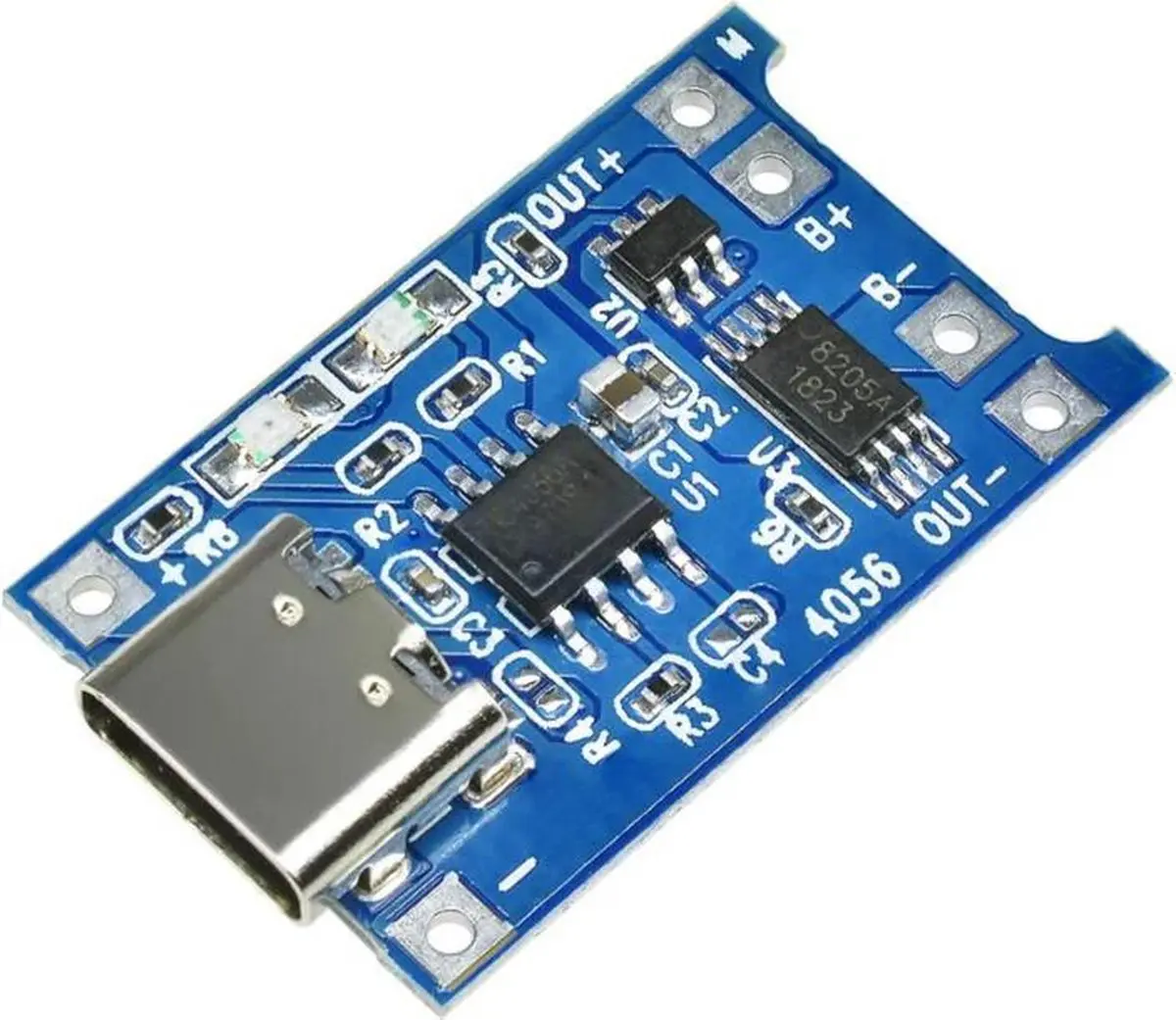 Carte de charge de 2 batteries Li-Ion TP4056 1A Type C