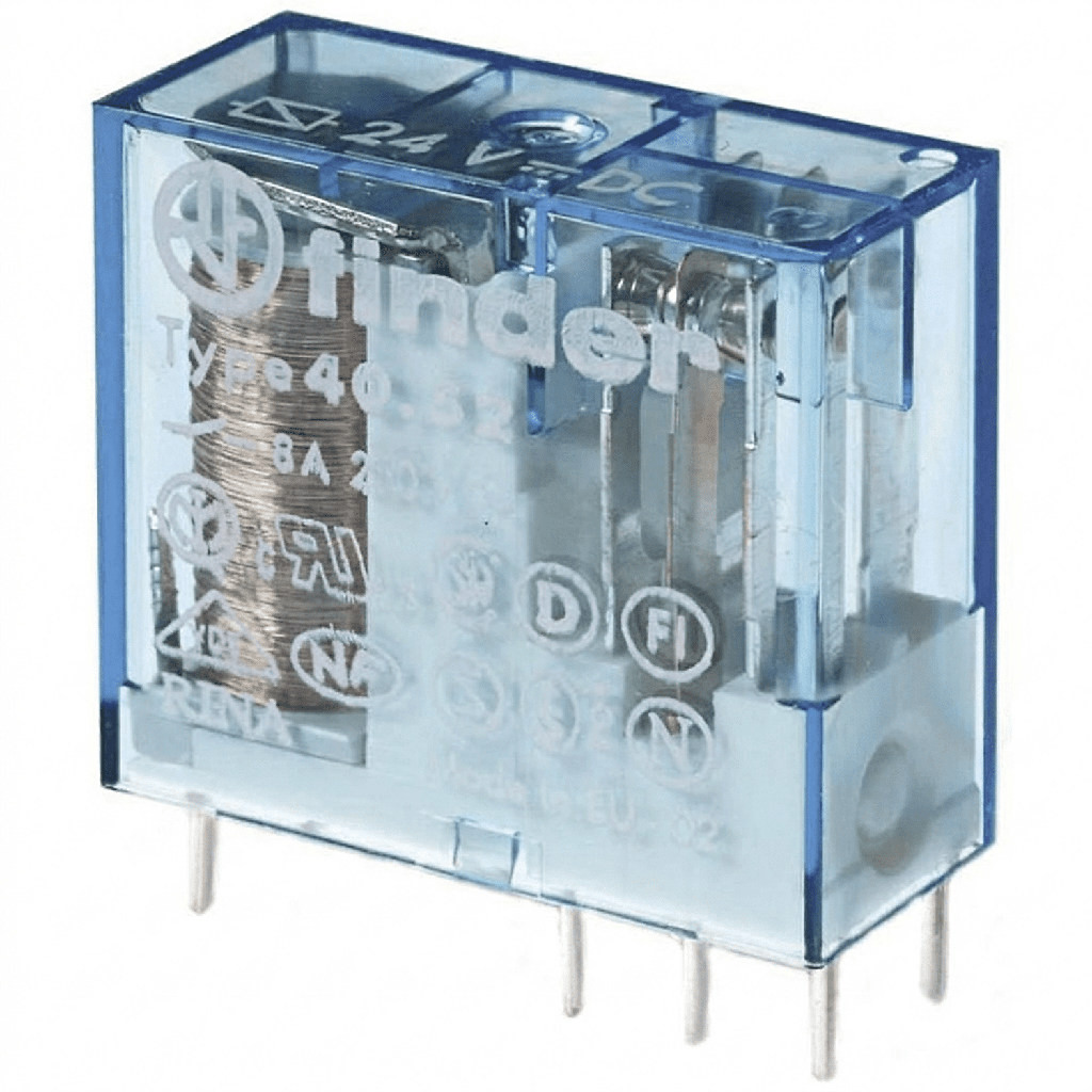 Relais 48VDC 8A DPDT, Finder 40.52