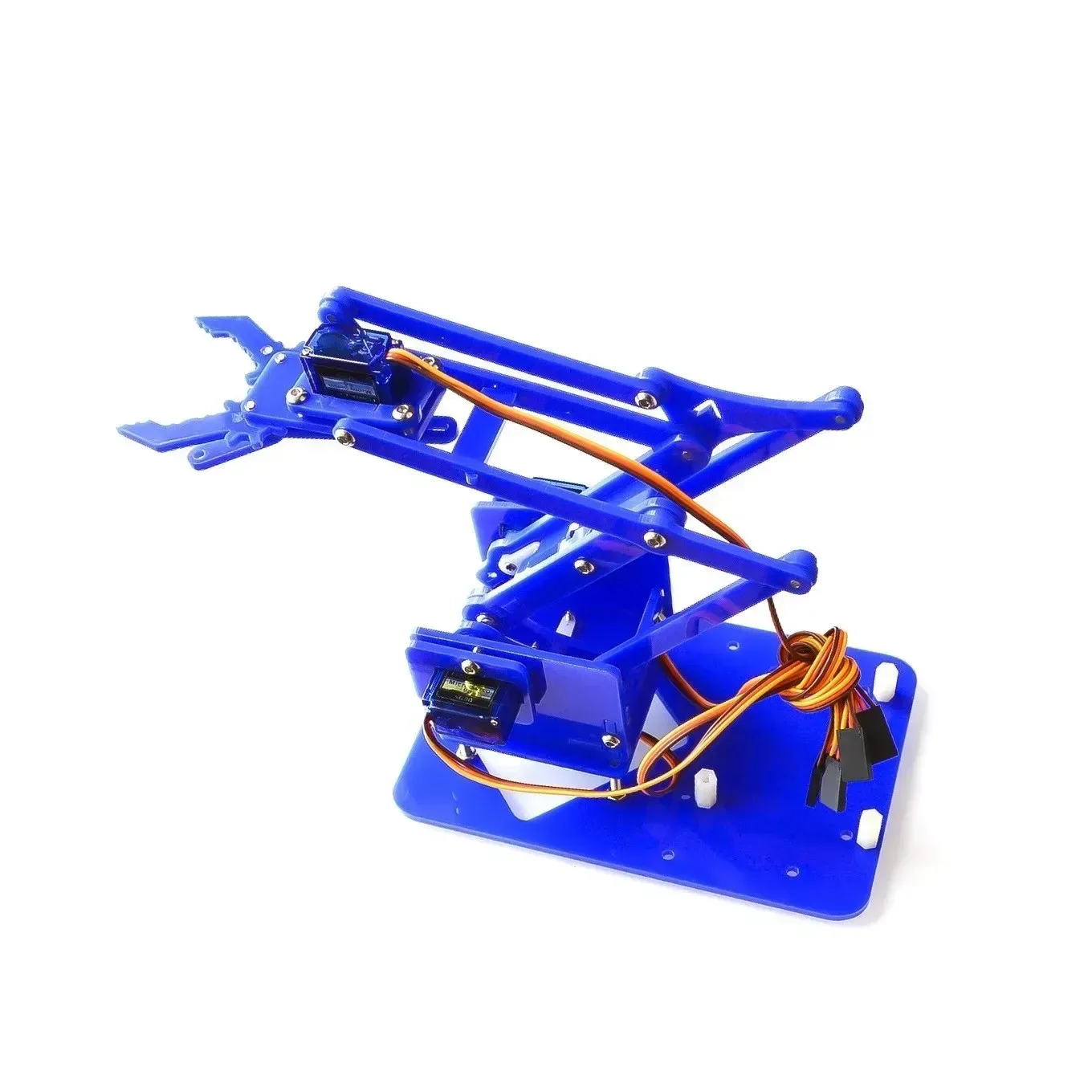 Kit de bras Robotique Arduino 4DOF Bleu avec 4 servos SG90