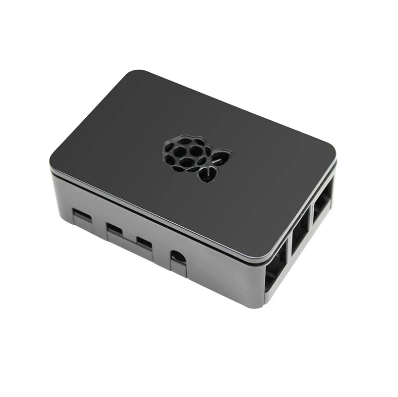 Boitier ABS noir pour raspberry Pi4 avec  Logo Raspberry