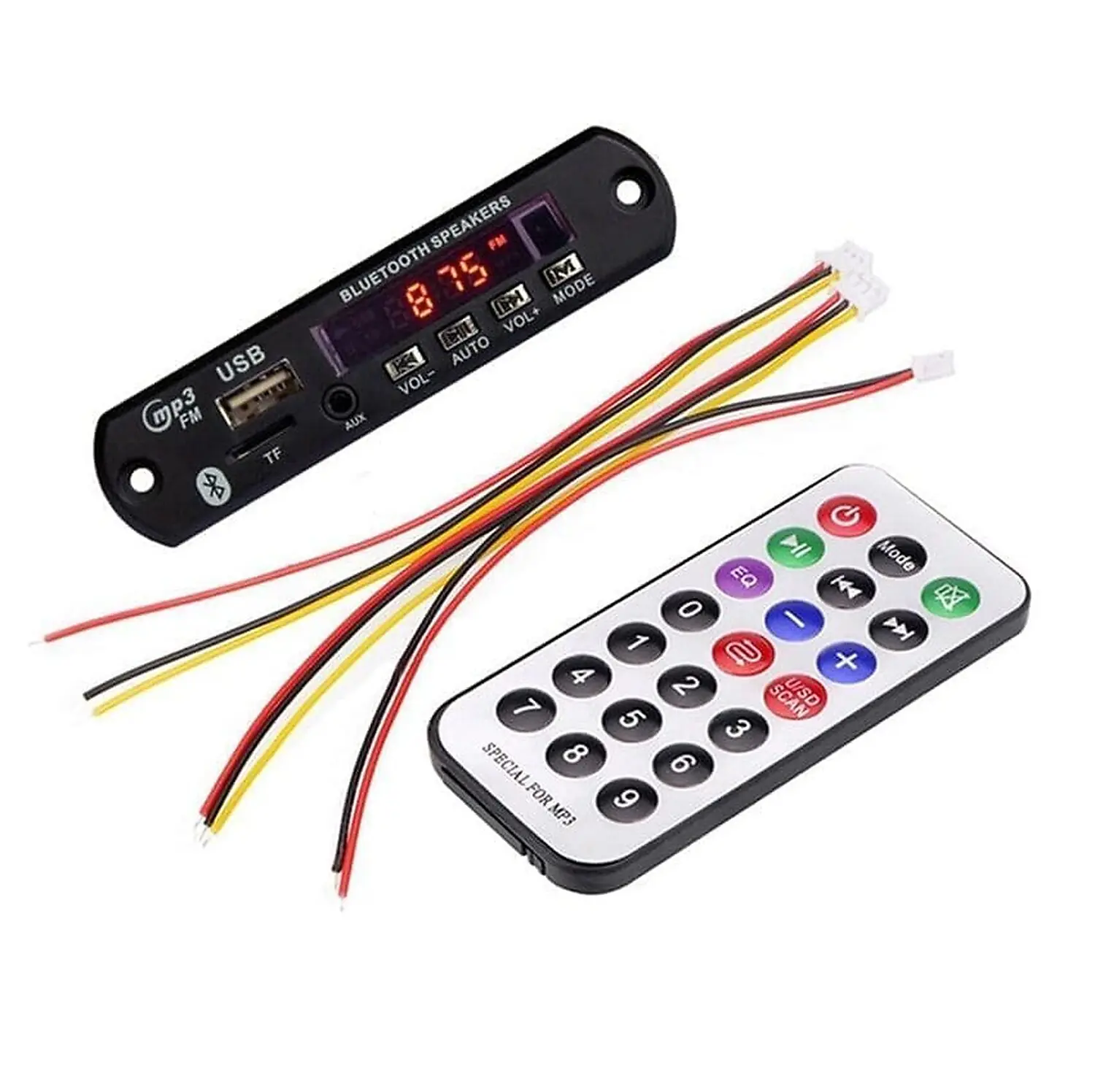 Lecteur MP3 Bluetooth avec Télécommande carte SD intégrée / USB / FM