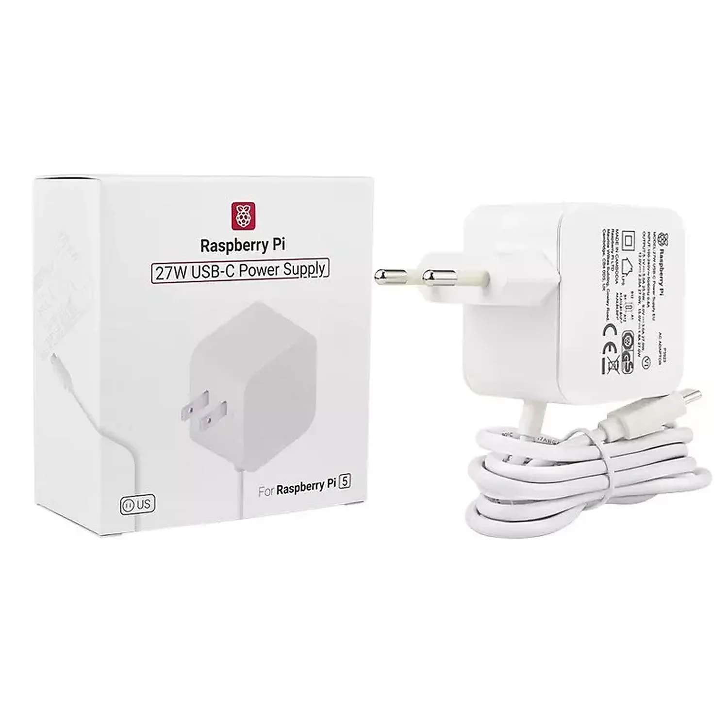 [DRS-02-A89] Adaptateur Officiel Raspberry Pi 5  USB-C 5.1V 5A 27W SC1407