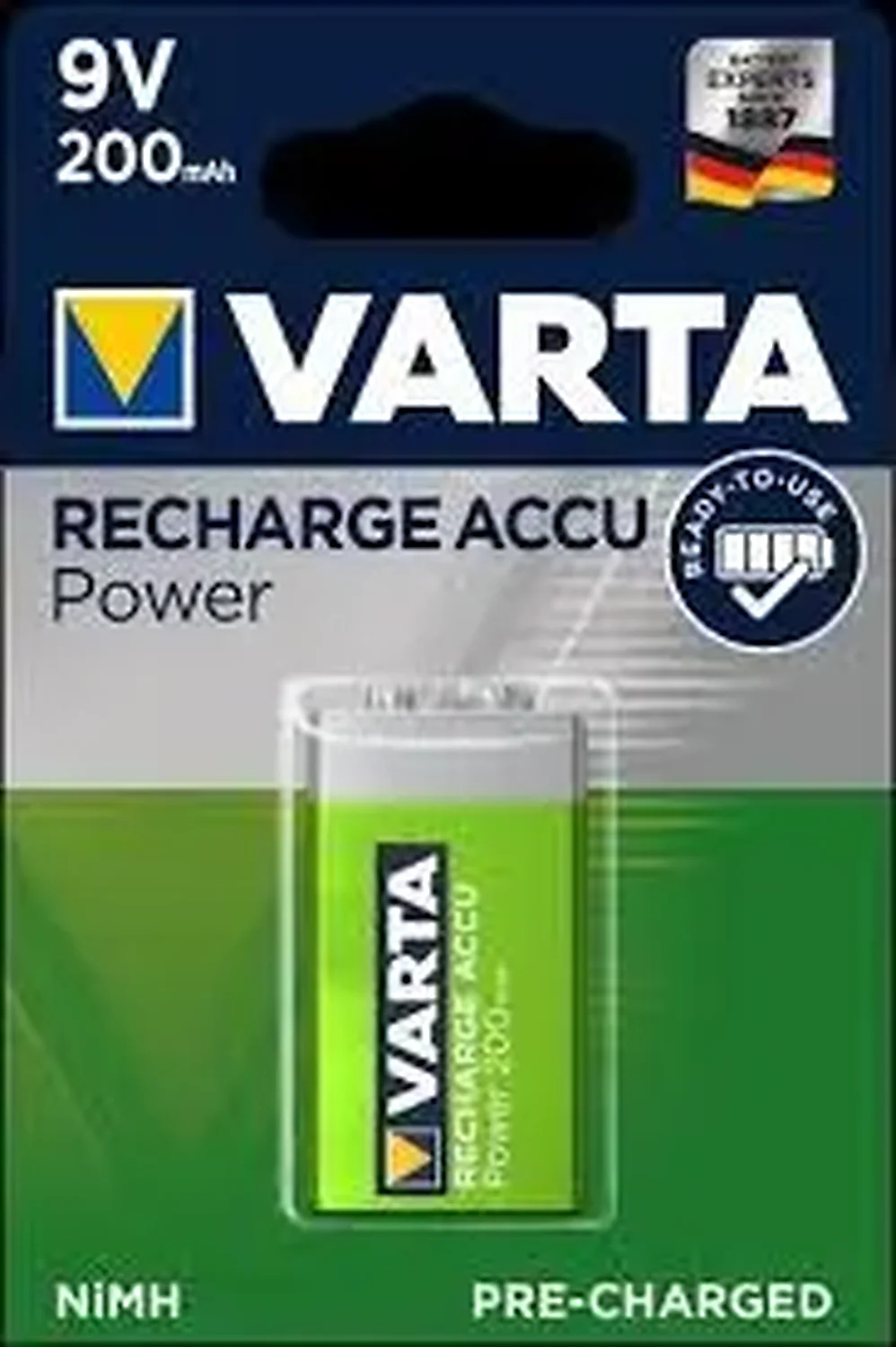 [DB-01-A19] Pile rechargeable 9V VARTA 200mAh