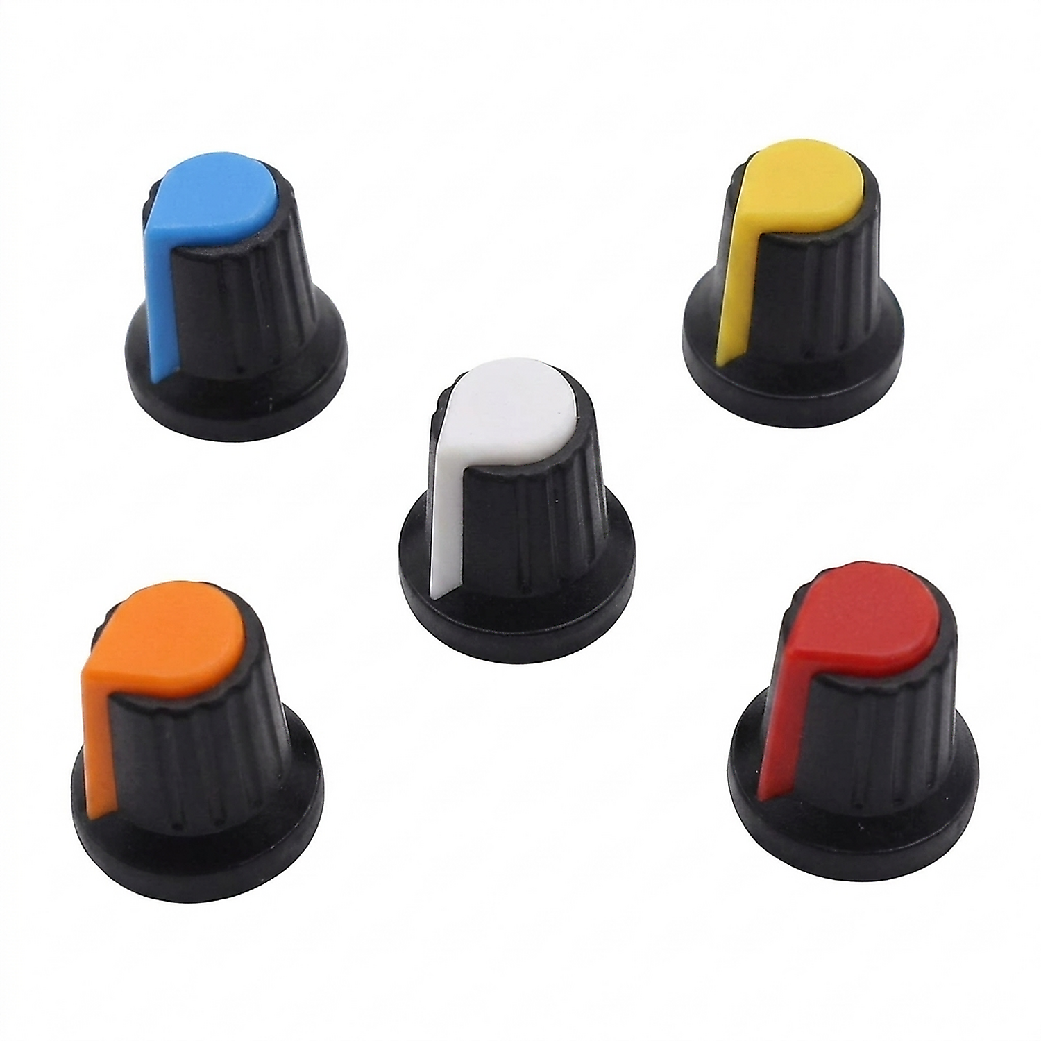 Capuchon en plastique Blanc pour bouton potentiomètre Capot