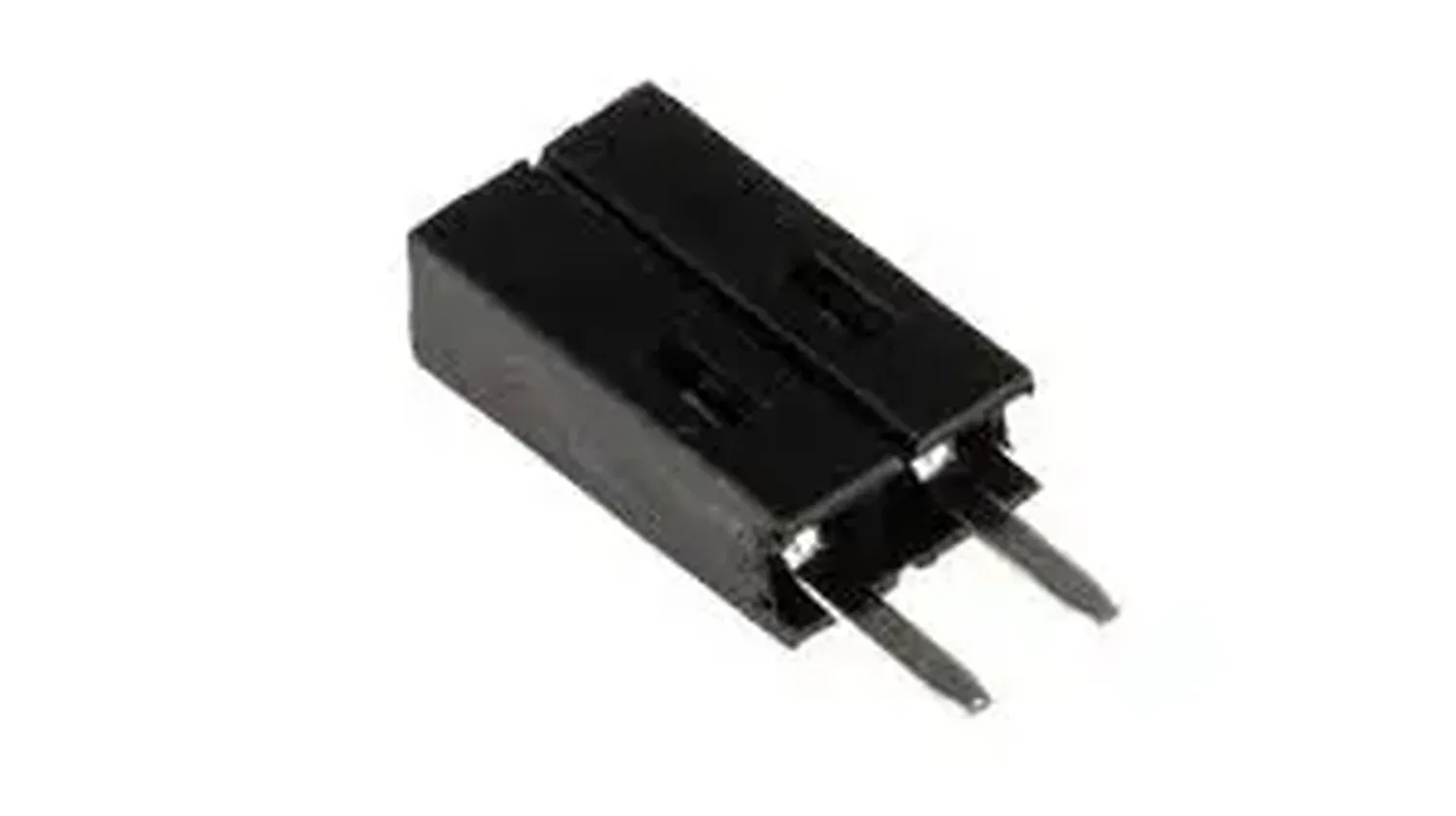 [DCD-01-H25] Connecteur femelle pour CI 2 contacts 1 rangée 2.54mm traversant