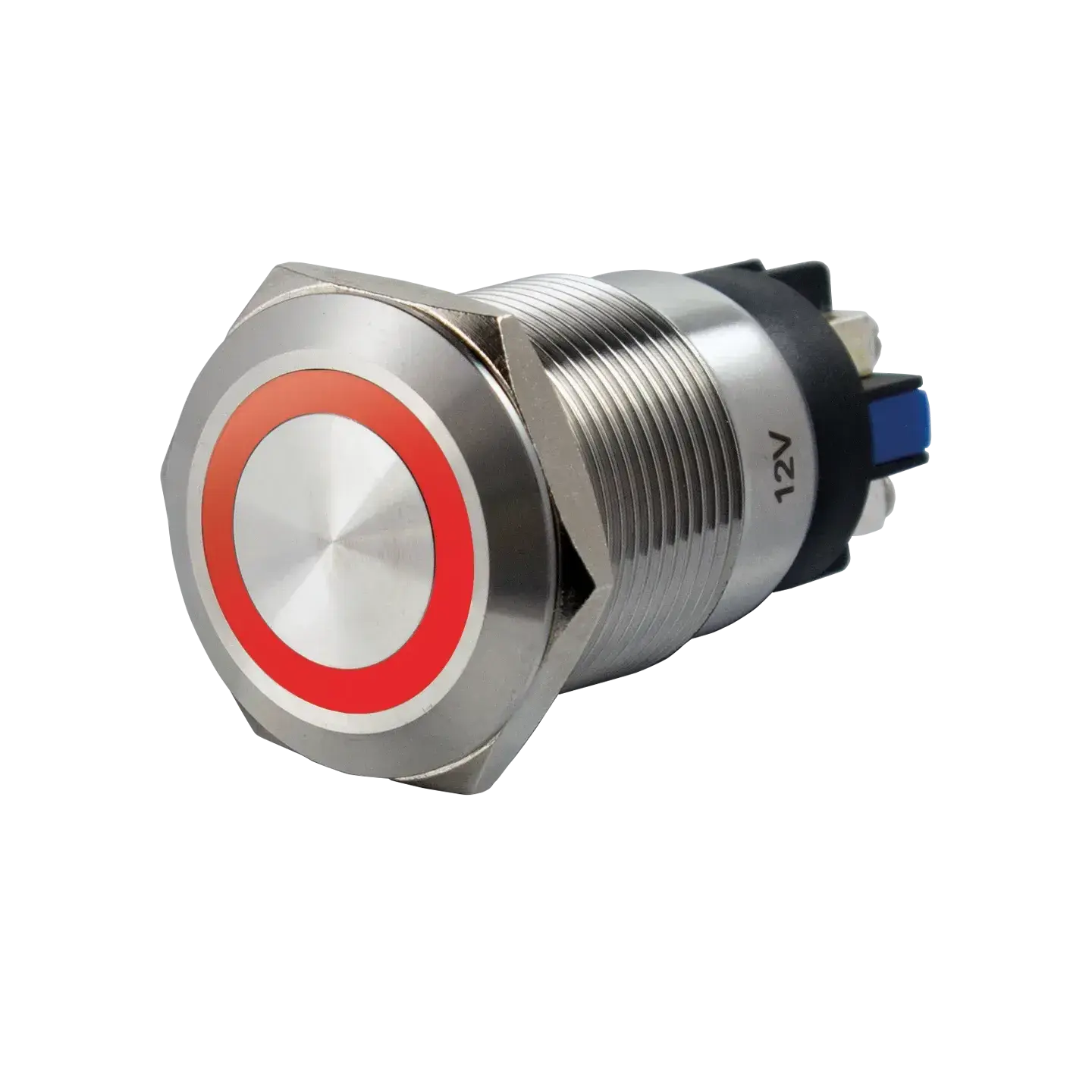 [DCD-01-C150] Bouton poussoir INOX 24V Rouge