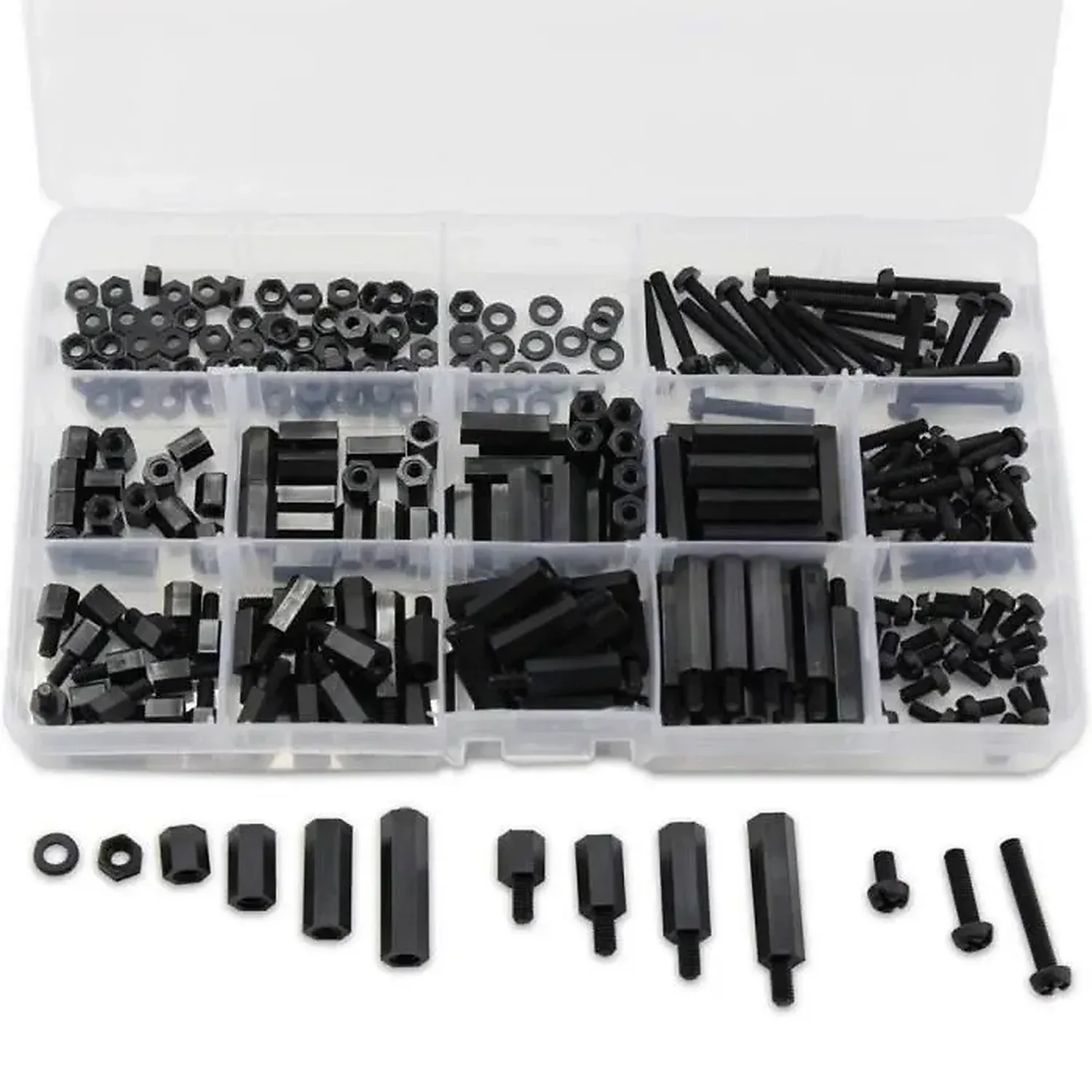 [DCD-01-E08] kit d'entretoise noir de 400 piéces