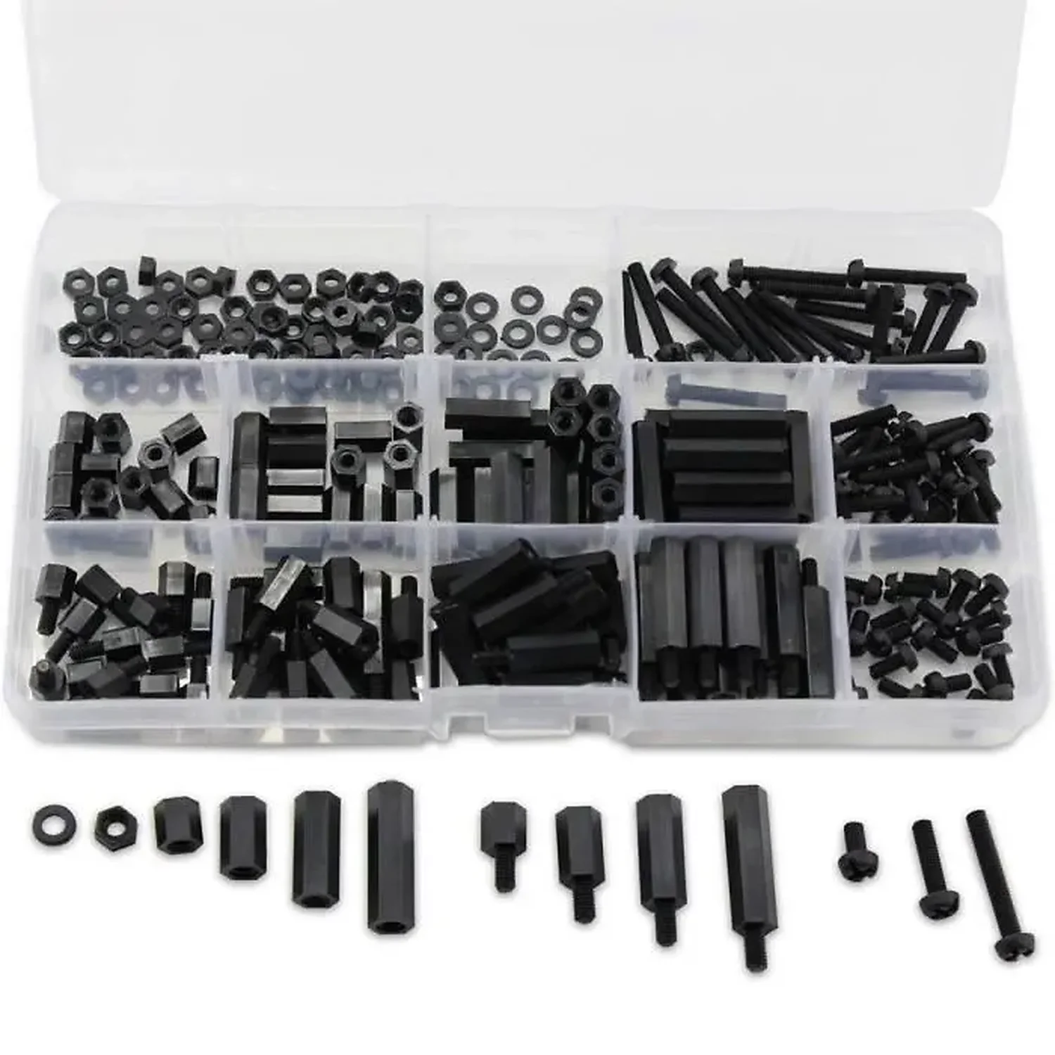 [DCD-01-E08] kit d'entretoise noir de 400 piéces