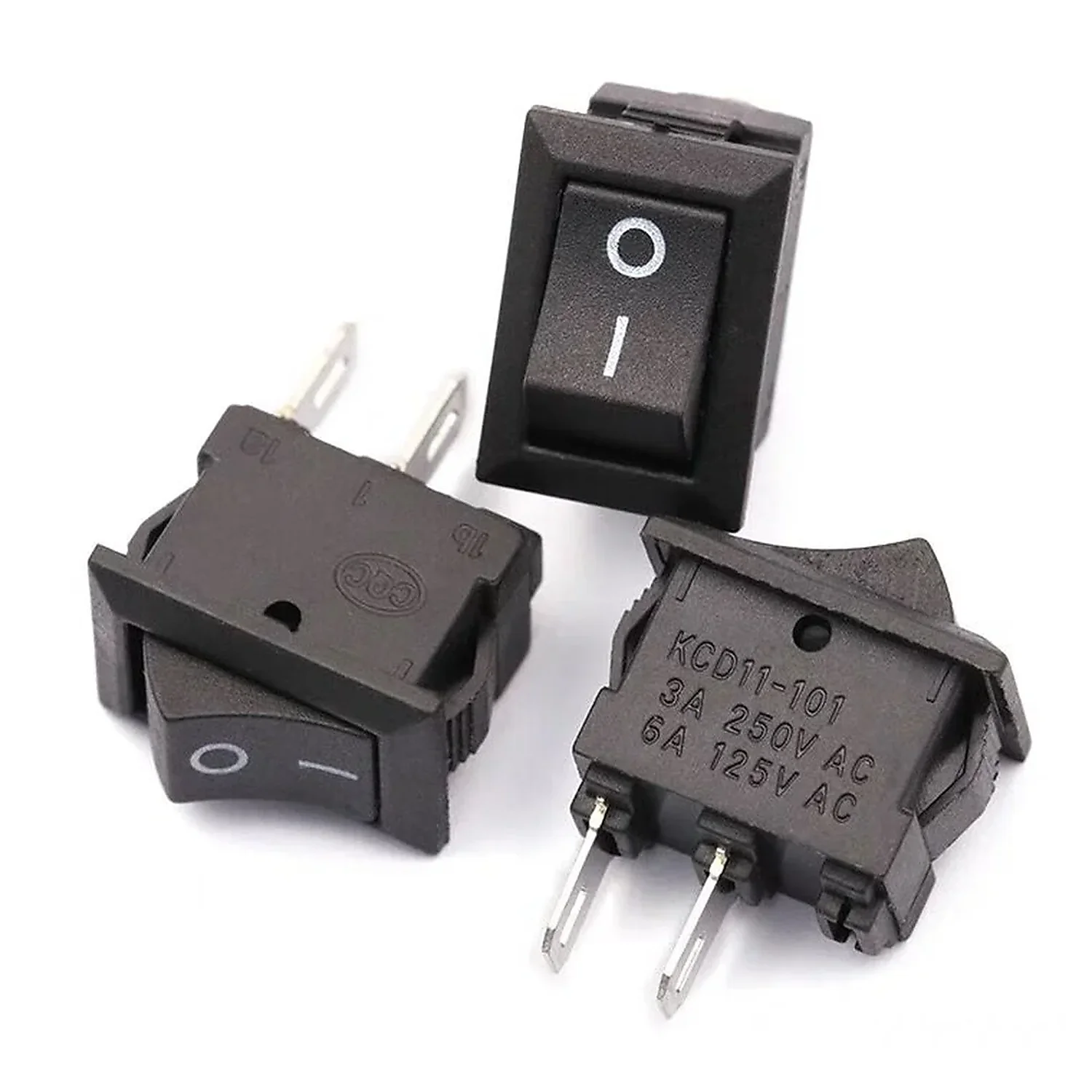 [DCD-01-C21] Interrupteur à bascule marche arrét KCD11 2Pin 3A-250V NOIR