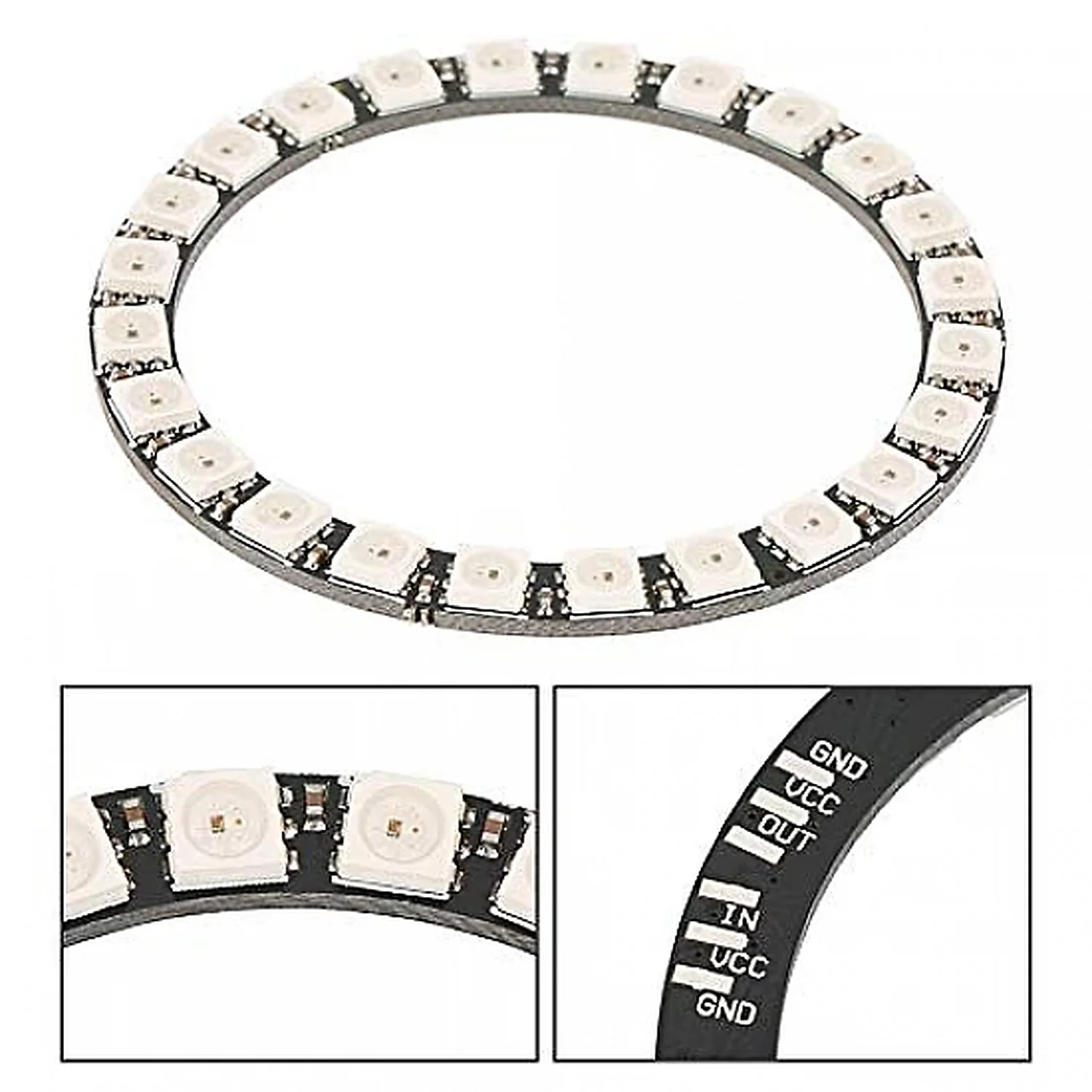 [DCD-01-B07] Carte Rond 24 x LED SMD RVB 5050 - 24 bits WS2812