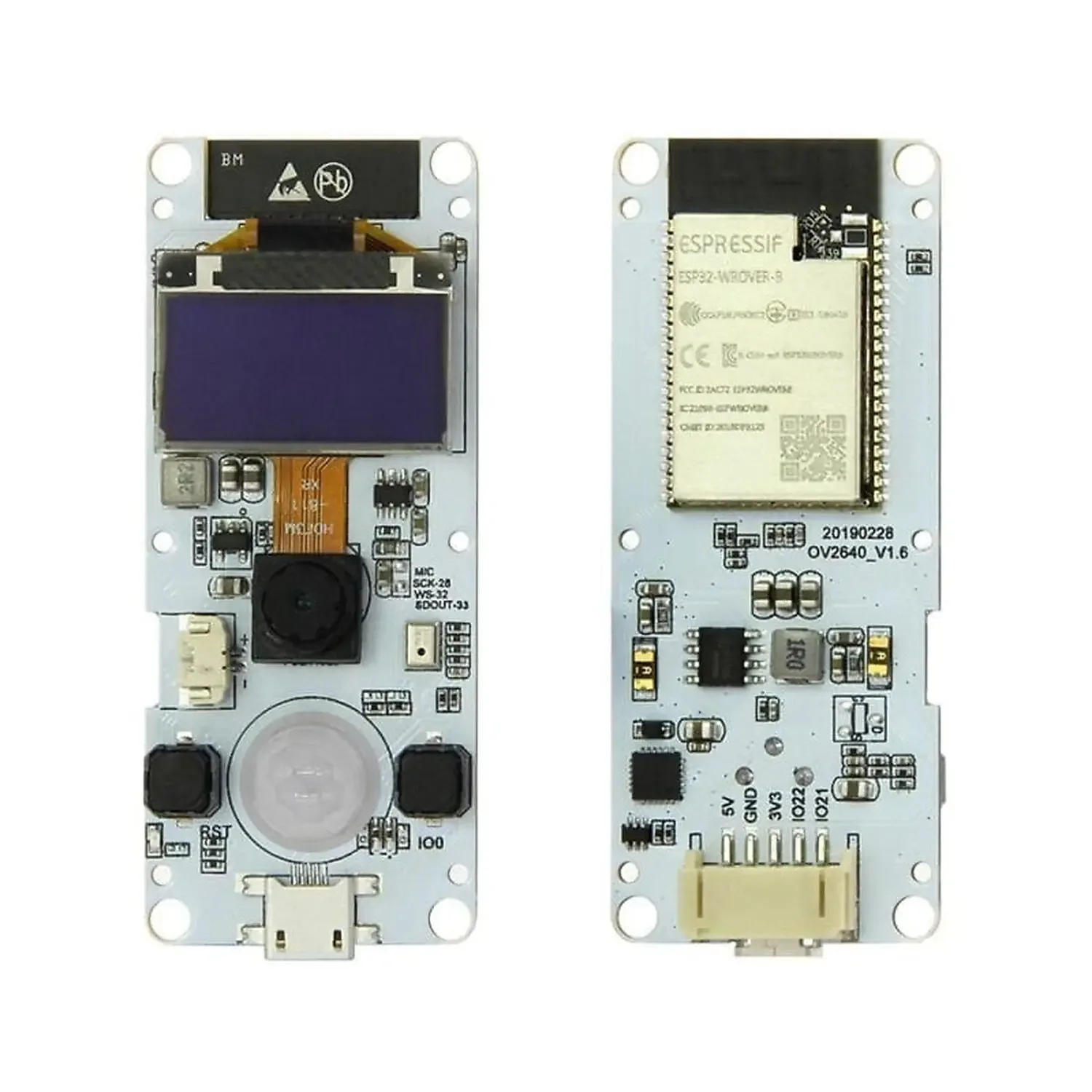 [DAR-01-B24] Module ESP32 Wrover avec Module caméra PSRAM OV2640 OLD0.96 + Cable + Alimentation