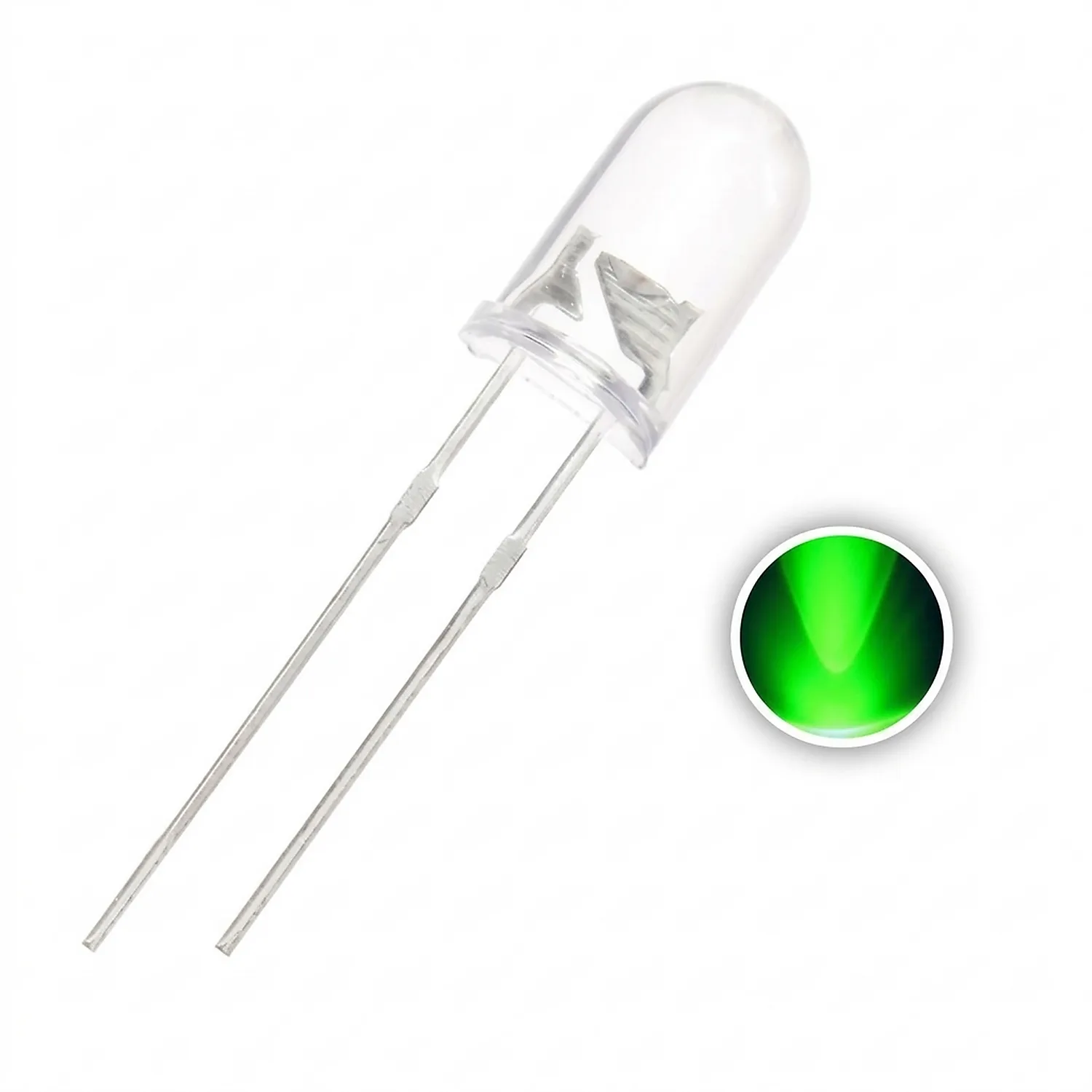 [DCD-01-B23] Led Verte 5mm Haute luminosité