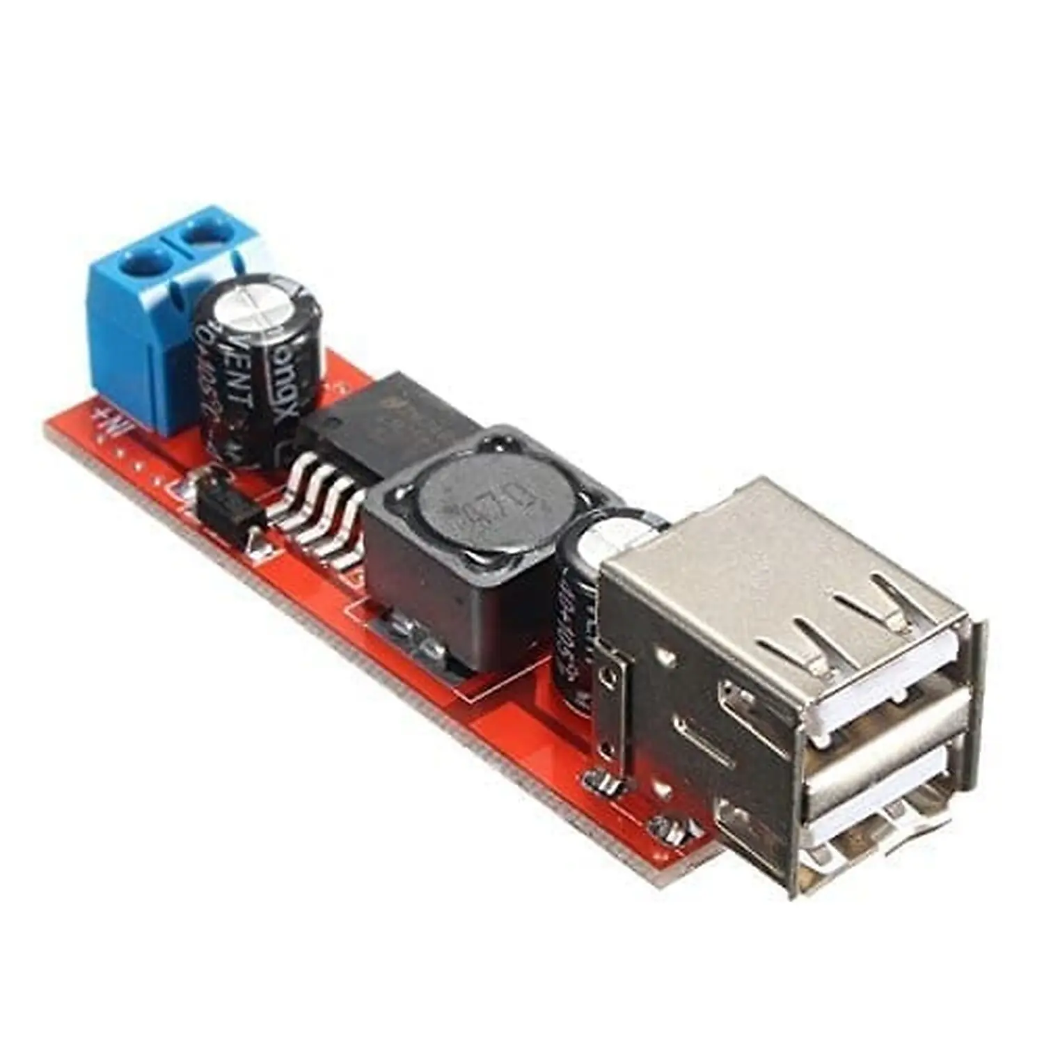 [DAR-01-F47] Module abaisseur 3A Double sortie USB 9V/12V/24V/36V à 5V DC