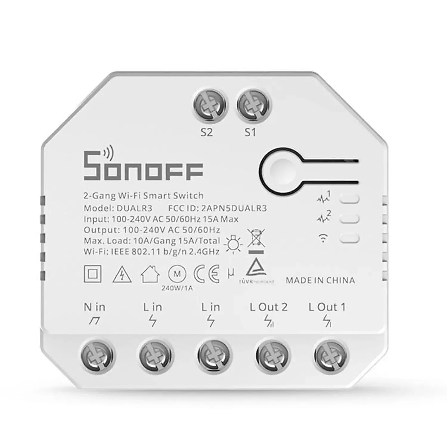 [DAR-01-B36] Commutateur wifi intelligent Sonoff 2CH Dual R3 2 voies