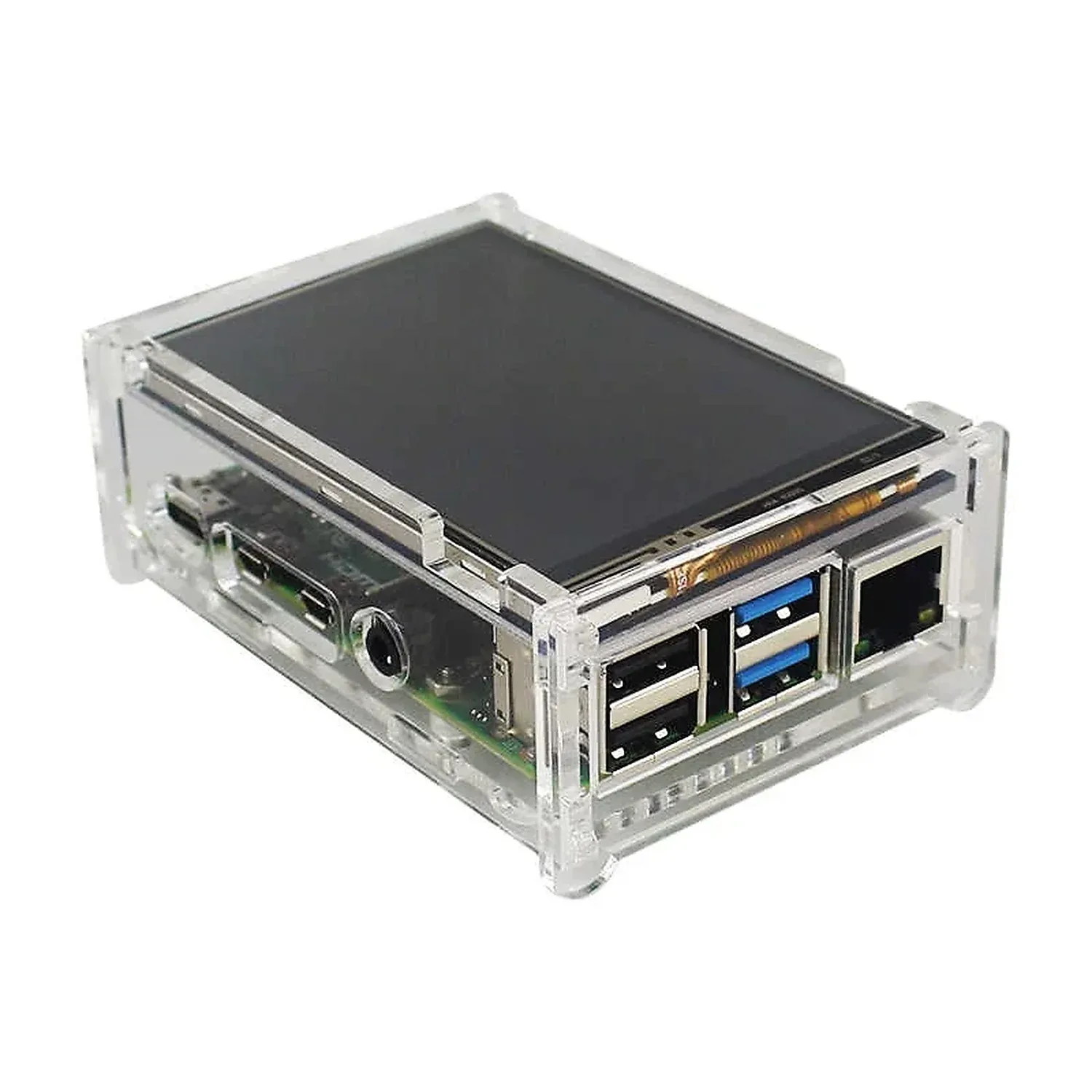 [DRS-02-A49] Boitier en acrylique adapté pour Raspberry Pi4 et LCD 3,5 pouces