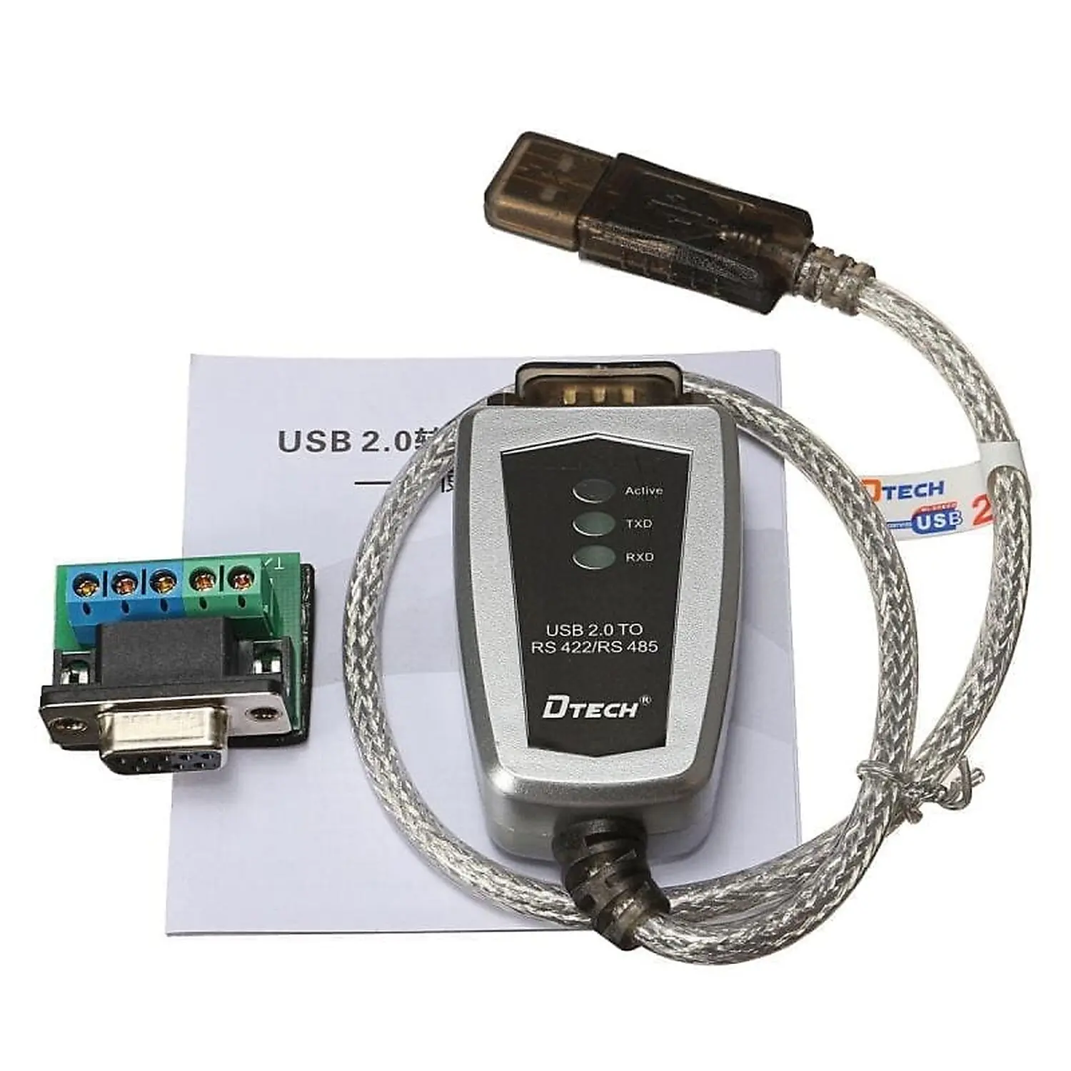 [DAR-02-E892] Câble convertisseur USB vers RS485 RS422 série DB9 0.5M