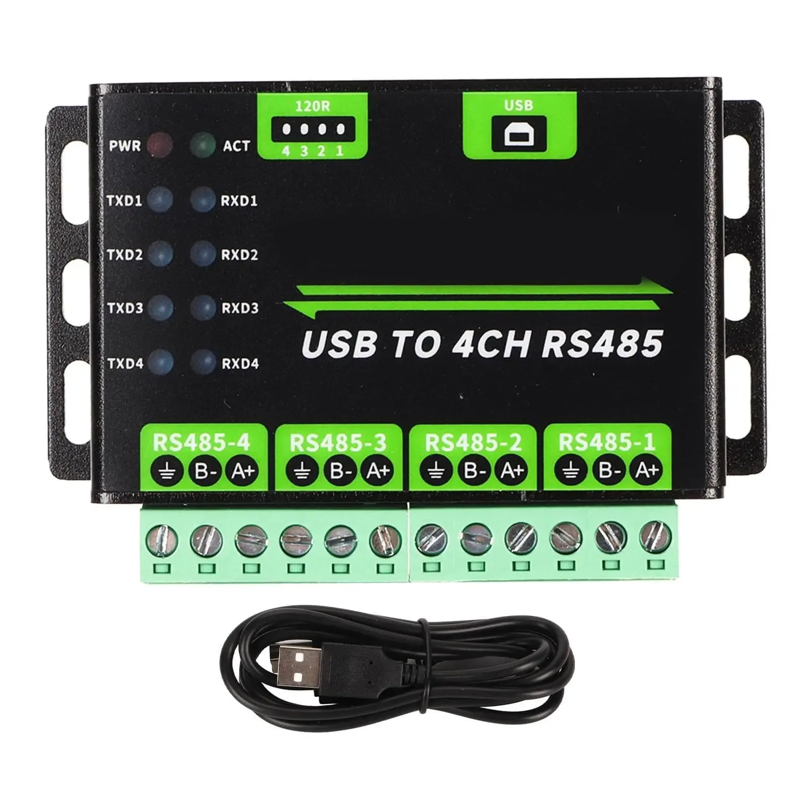 [DAR-02-E891] Convertisseur industriel USB vers 4CH RS485 - Module de communication
